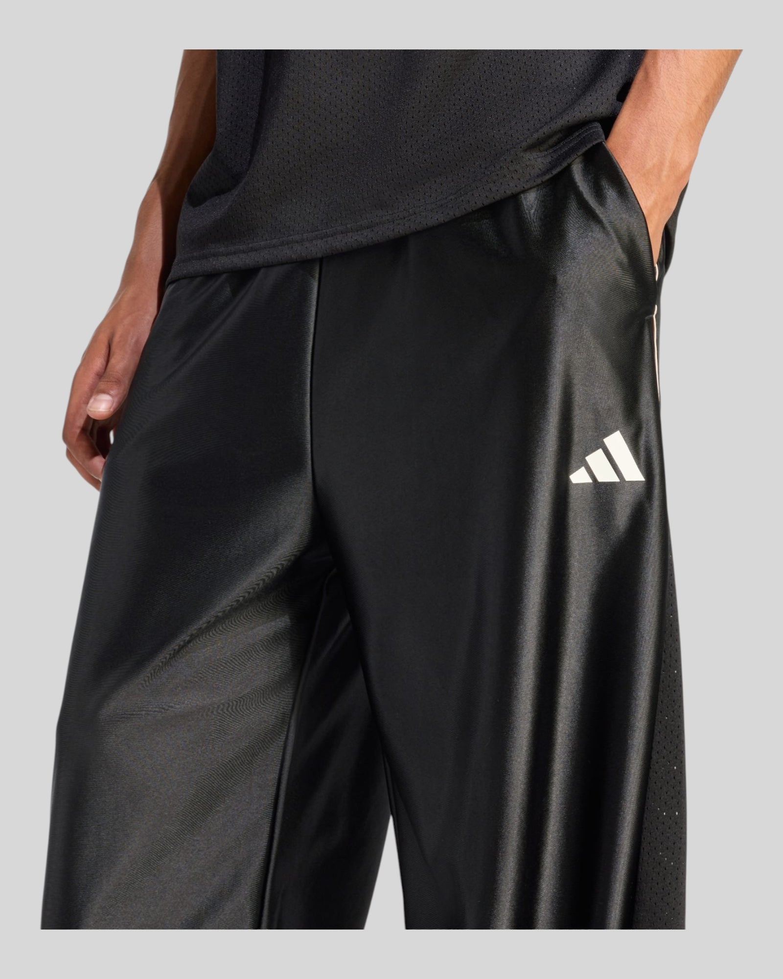 Pantalone Stadium Nero Lucido In Tricot JZ6848 Adidas
