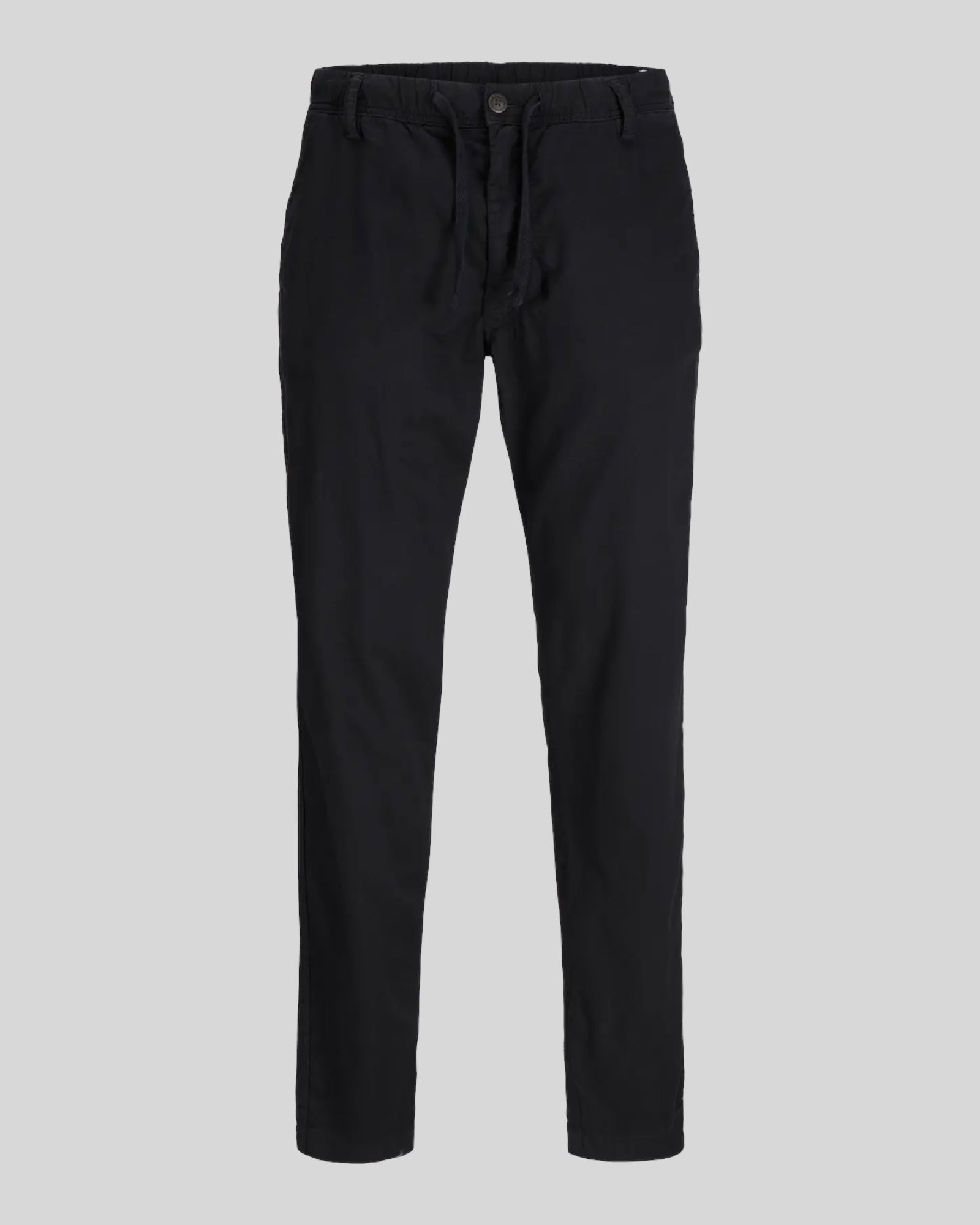 Pantaloni In Misto Lino Jpstkane Jogger Nero 12274977 Jack & Jones