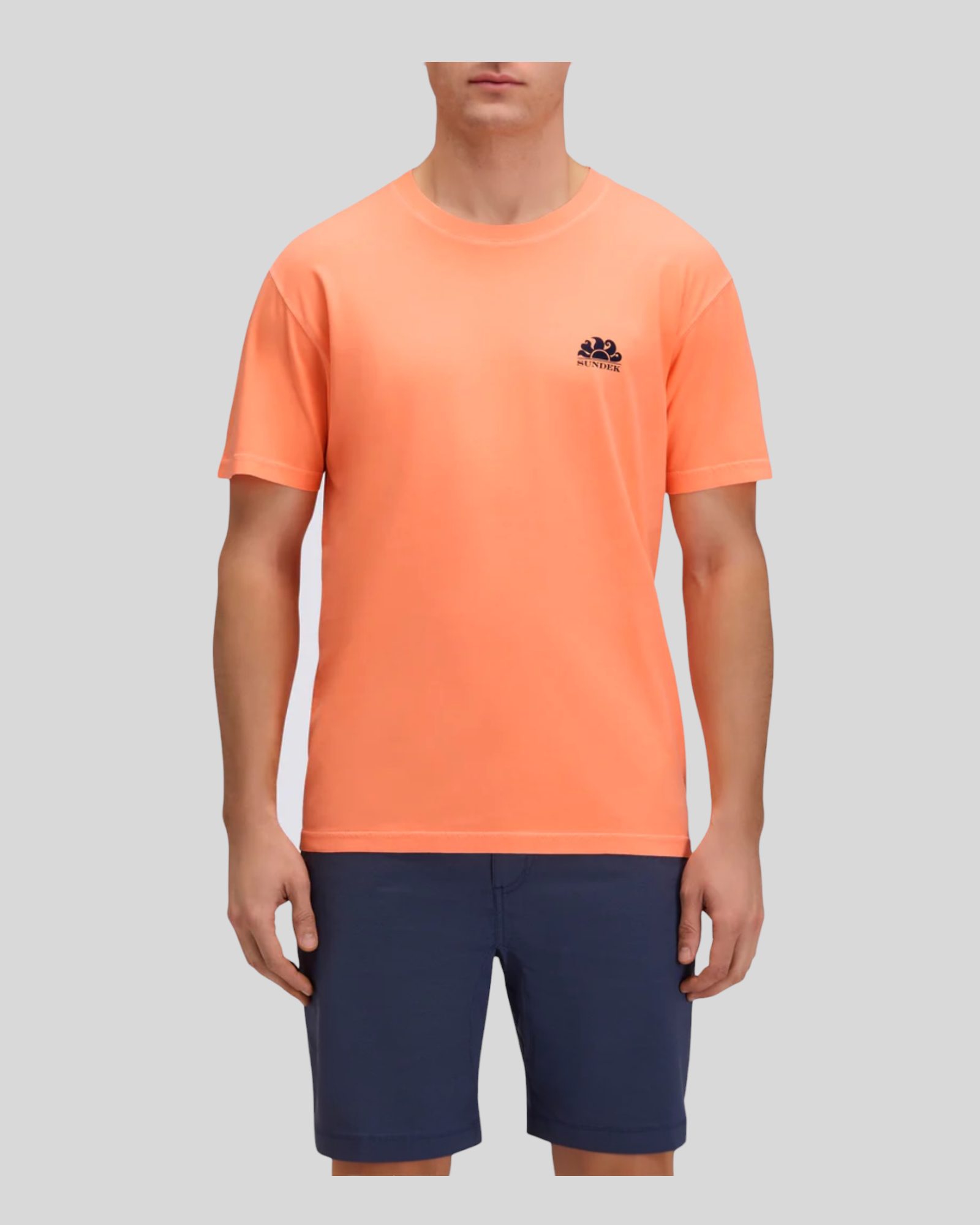 T-Shirt Tinto In Capo Arancione Fluo M251TEJ78TC 04701 Sundek