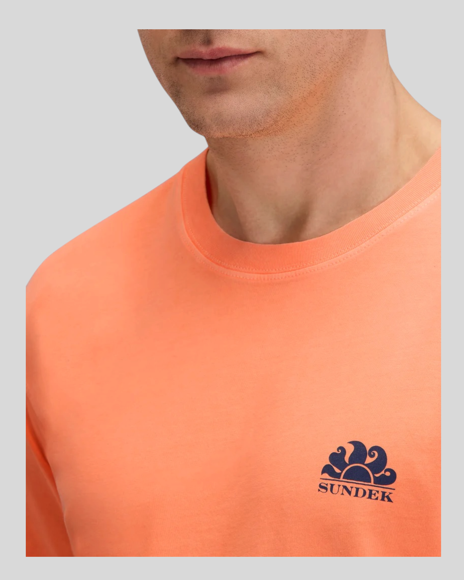 T-Shirt Tinto In Capo Arancione Fluo M251TEJ78TC 04701 Sundek