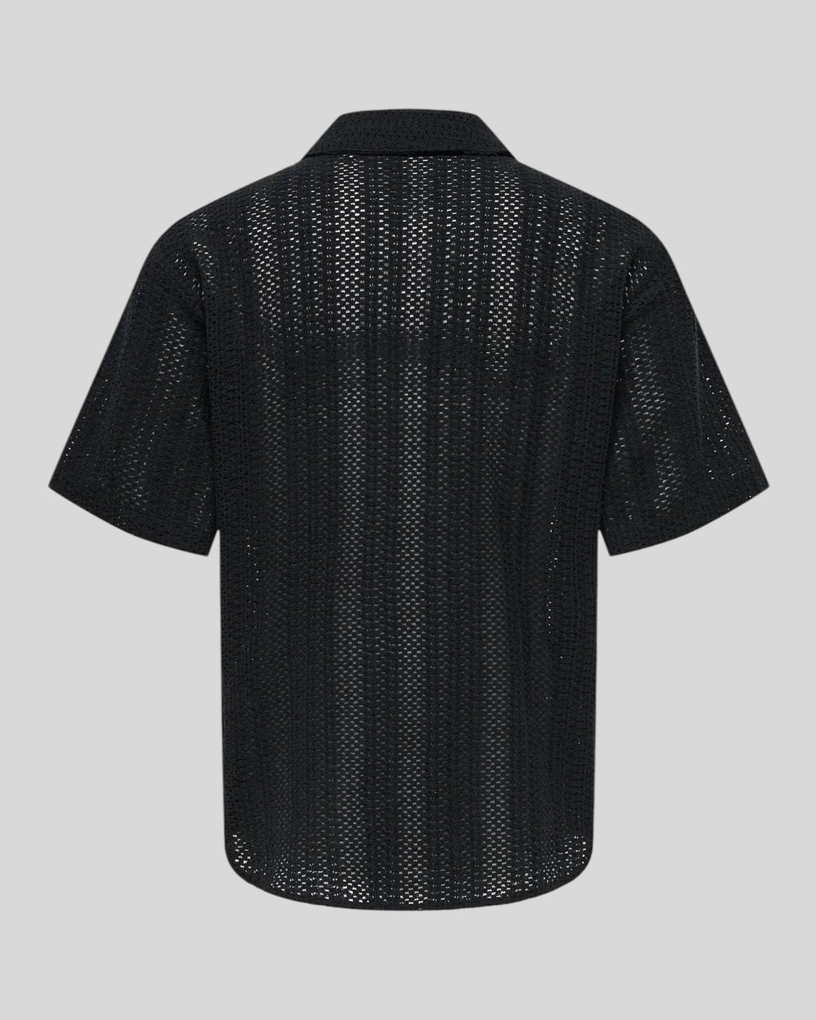 Camicia Maniche Corte Onsdani Crochet Nero 22030511 Only & Sons