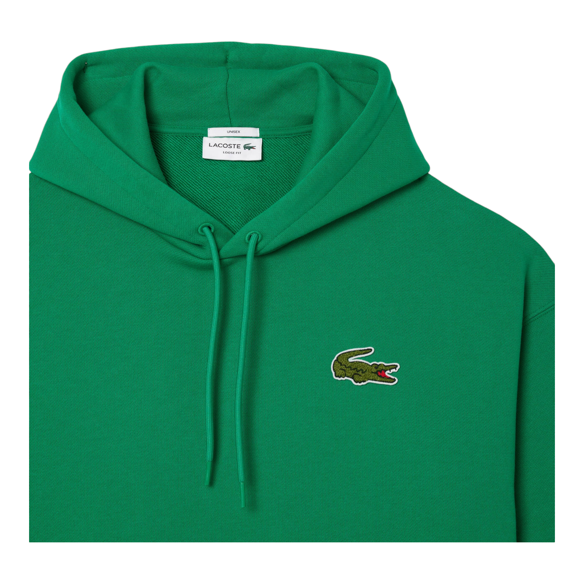 Felpa Con Cappuccio Loose Fit Big Crocodile Verde SH2754-00-LDM Lacoste