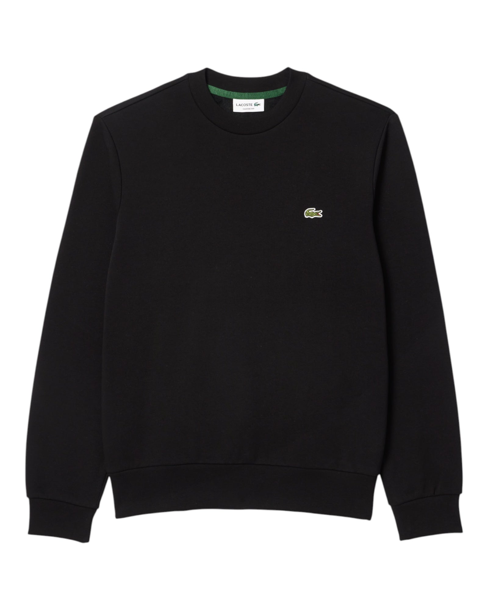 Felpa Girocollo Classic Fit Nera SH9608-00-031 Lacoste