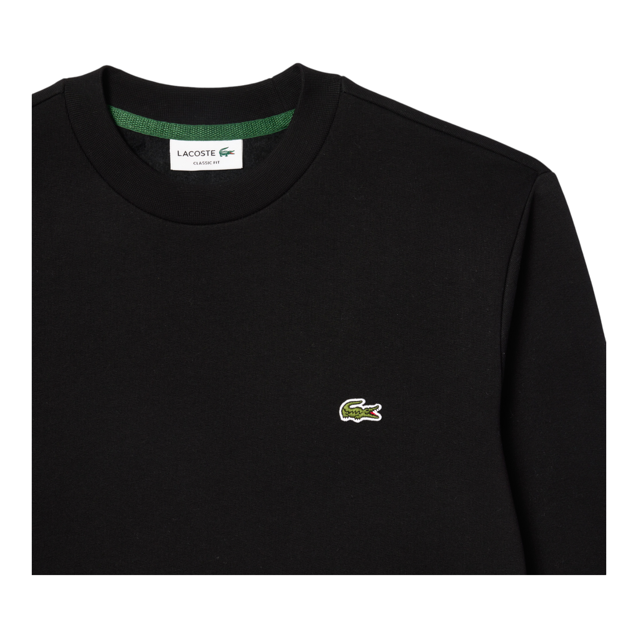 Felpa Girocollo Classic Fit Nera SH9608-00-031 Lacoste