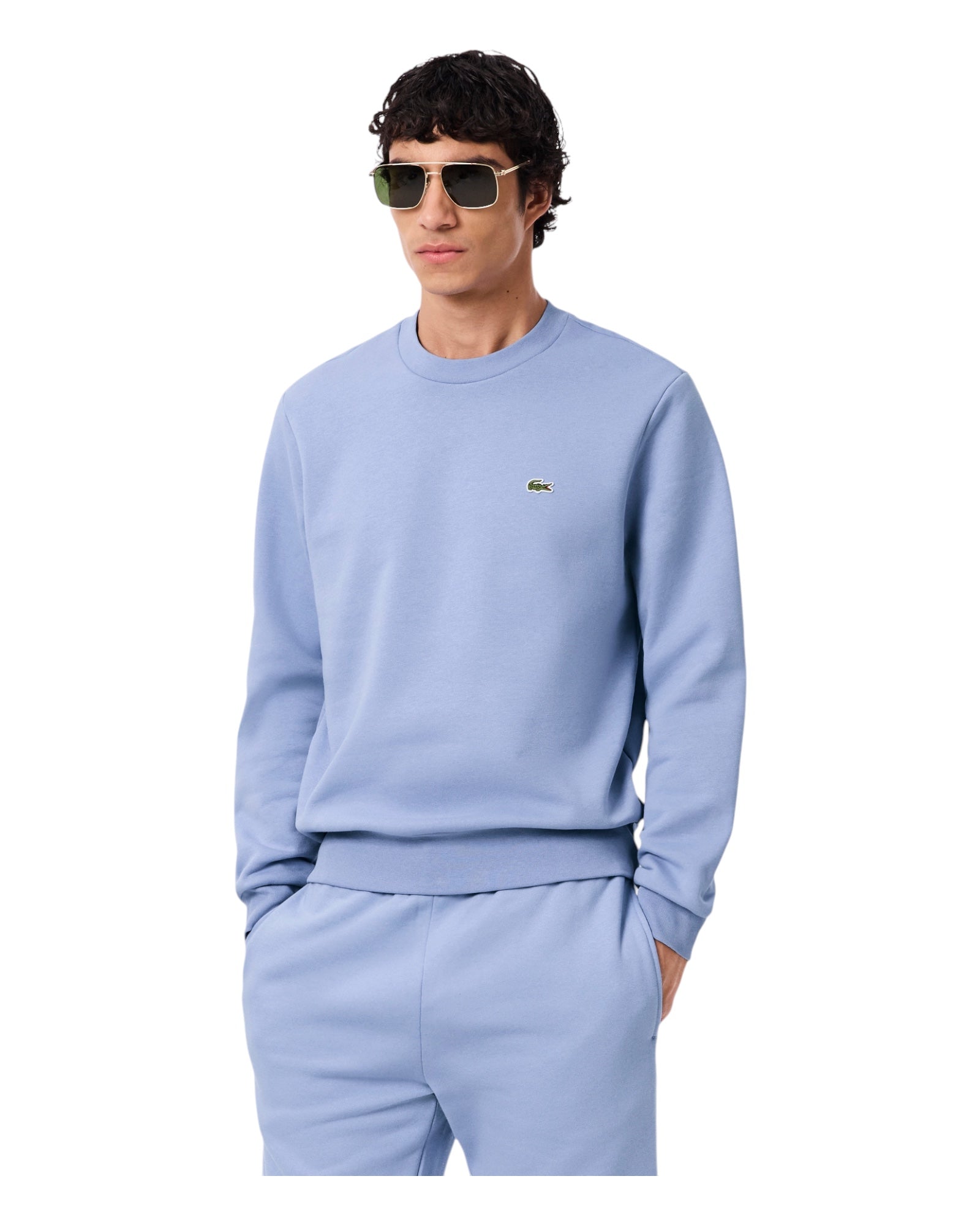 Felpa Girocollo Classic Fit Viola SH9608-00-5QD Lacoste
