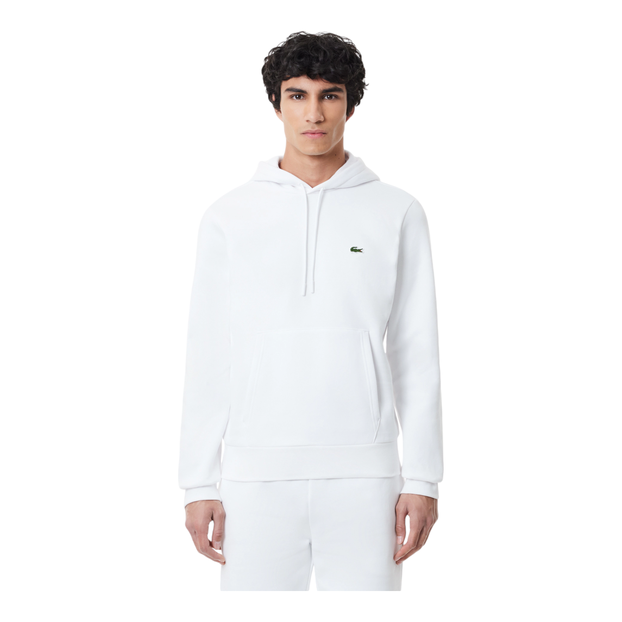 Felpa Con Cappuccio Classic Fit Bianca SH9623-00-001 Lacoste