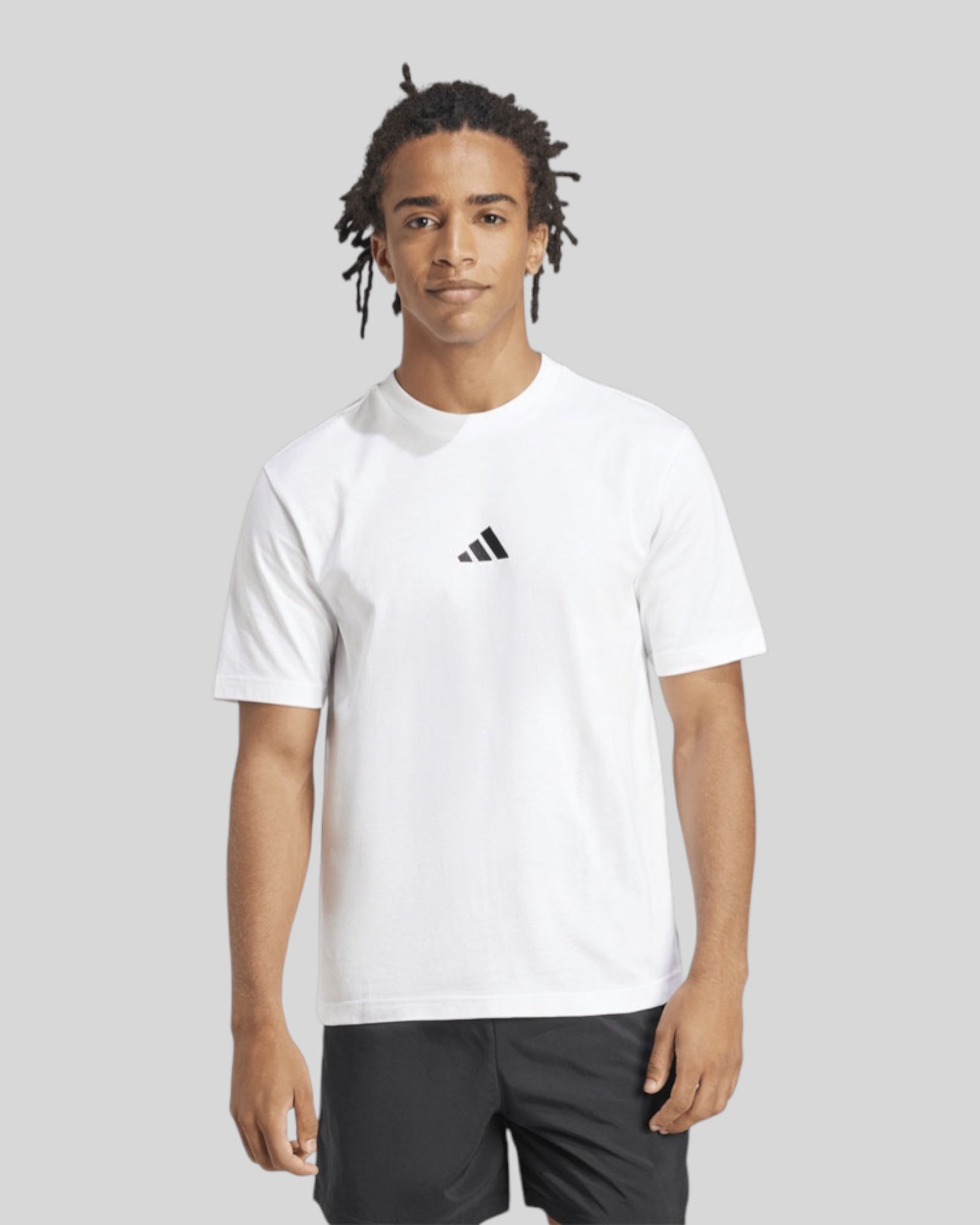 T-Shirt Essentials Small Logo Jersey Bianca JF1092 Adidas