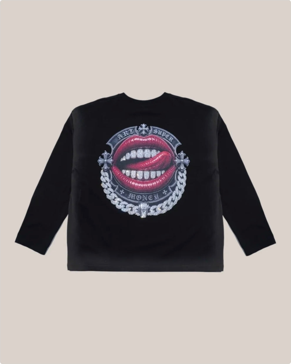 T-Shirt Art Super Money T-Bar Tee-Longsleeve – Black – ART. T-BAR TEE-LONGSLEEVE COL:BLACK