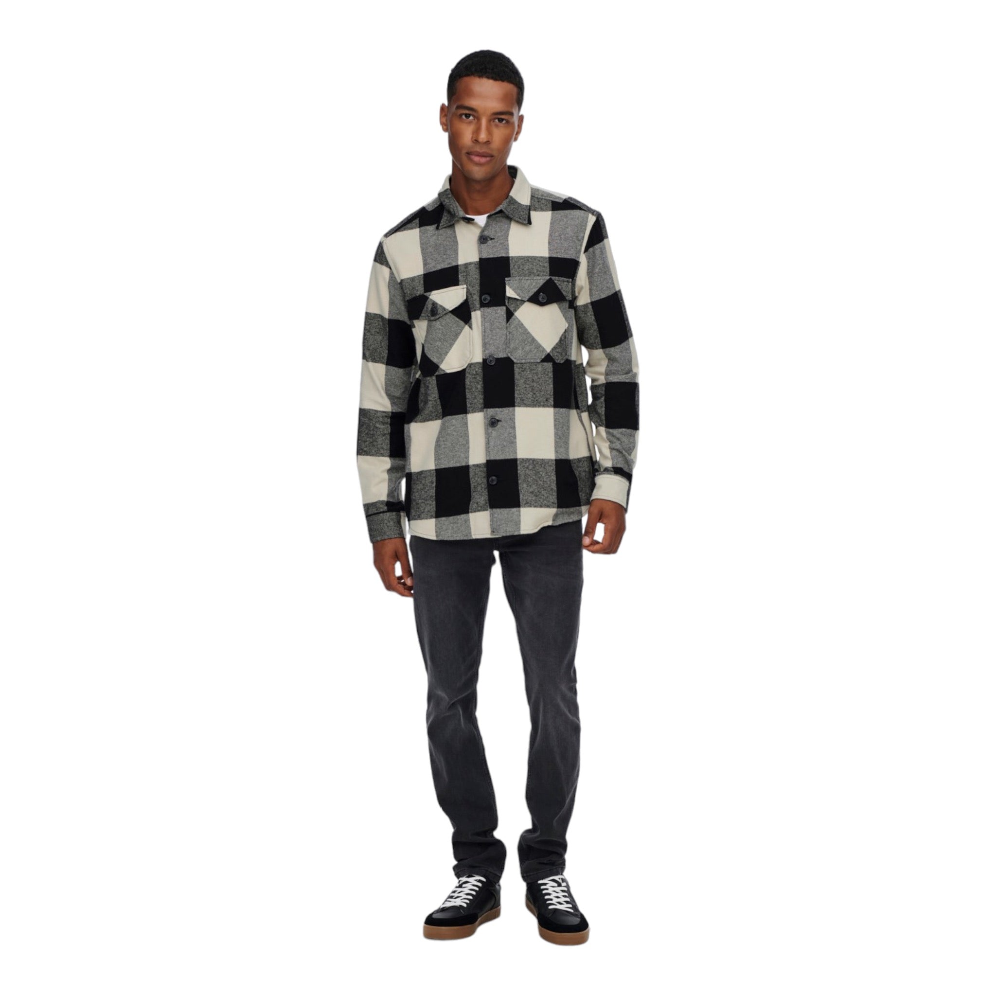 Only &amp; Sons Ons Milo Check Overshirt Langarmhemd