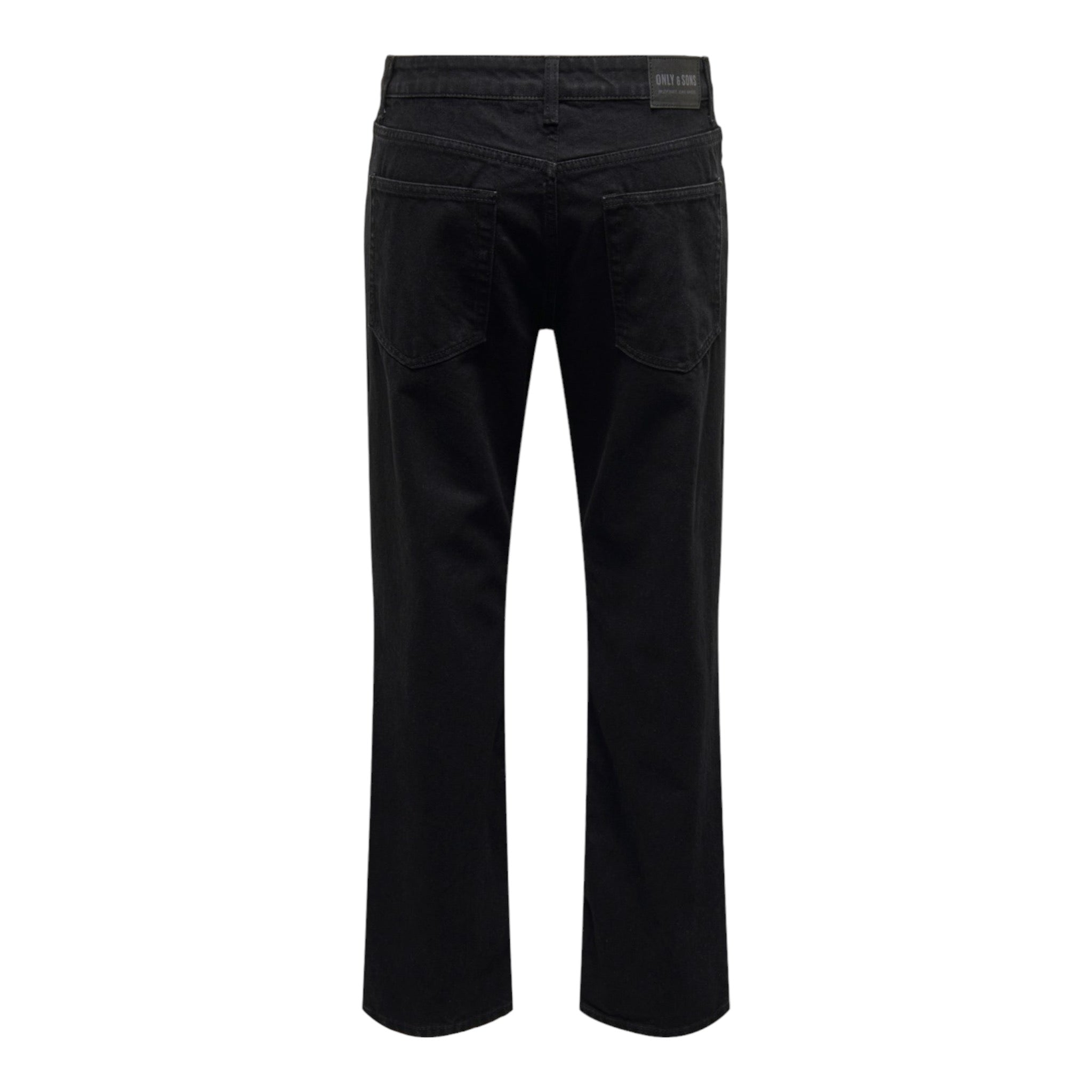 Schwarze Denim-Jeans mit weitem Rand 8004 Only &amp; Sons