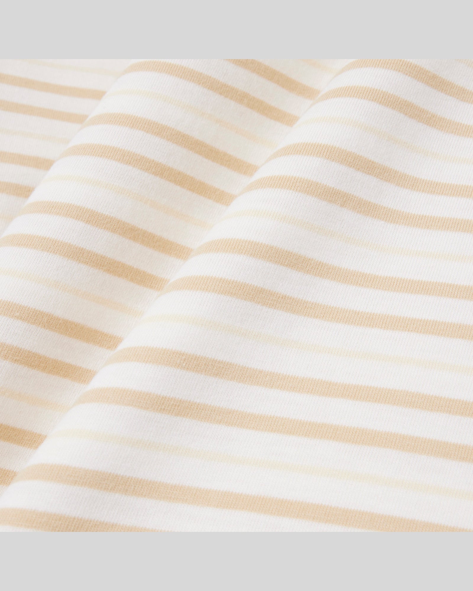 T-Shirt A Righe Beige e Bianco Classic Fit TH0874 00 1RR Lacoste