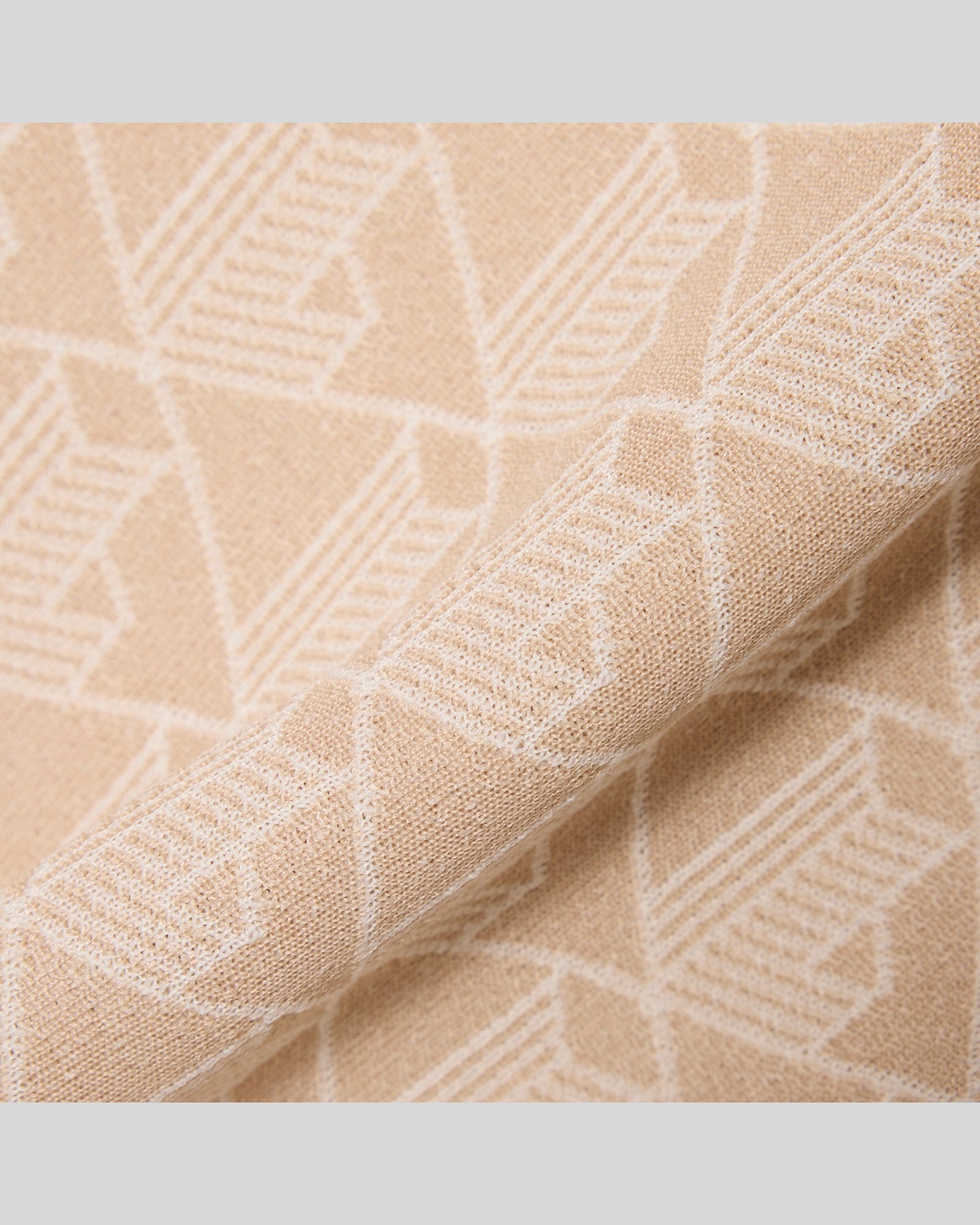 T-Shirt Monogramm In Jacquard Classic Fit Beige e Bianco TH1197 00 8GI Lacoste