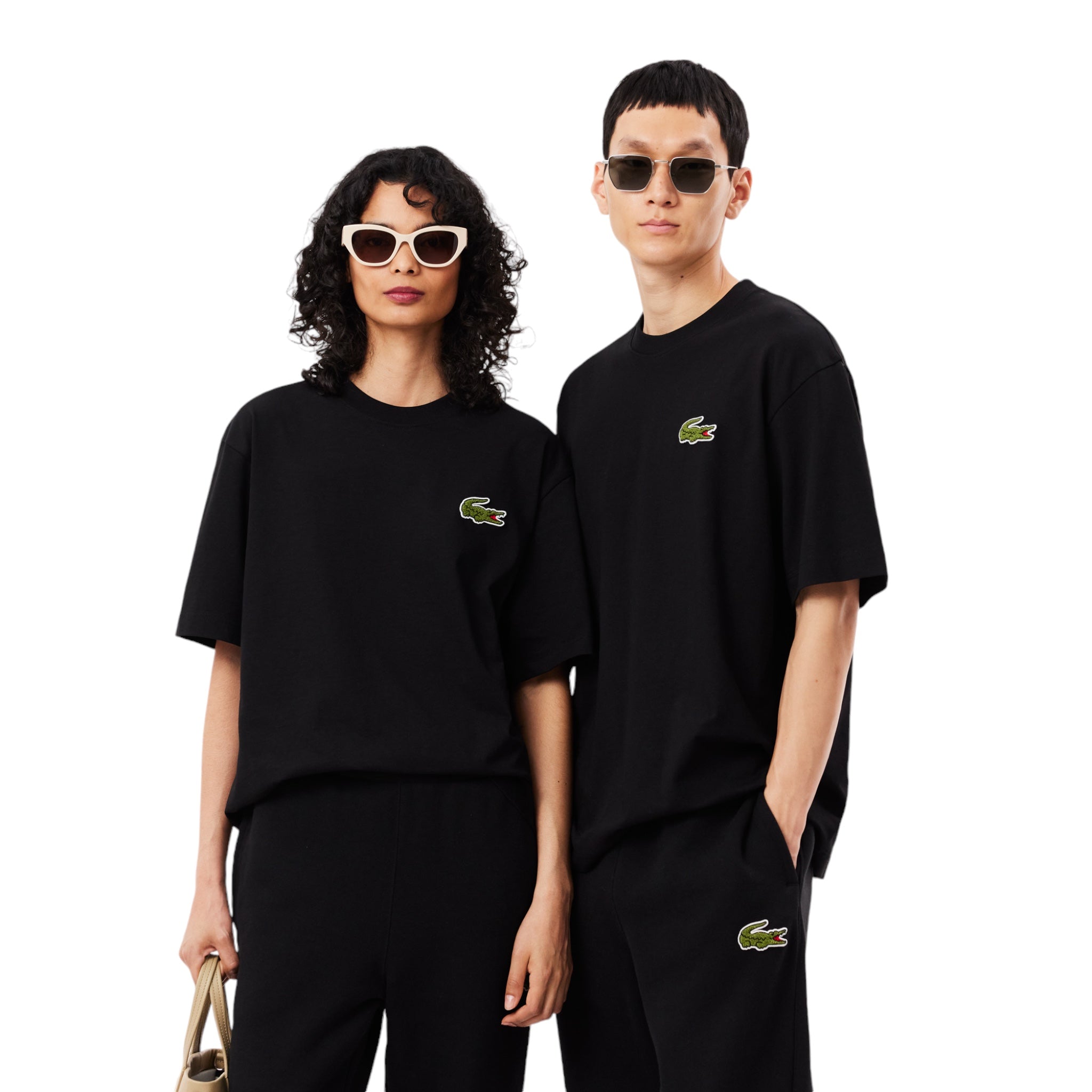 T-Shirt Unisex Loose Fit Jersey Big Logo Nera TH2745 00 031 Lacoste