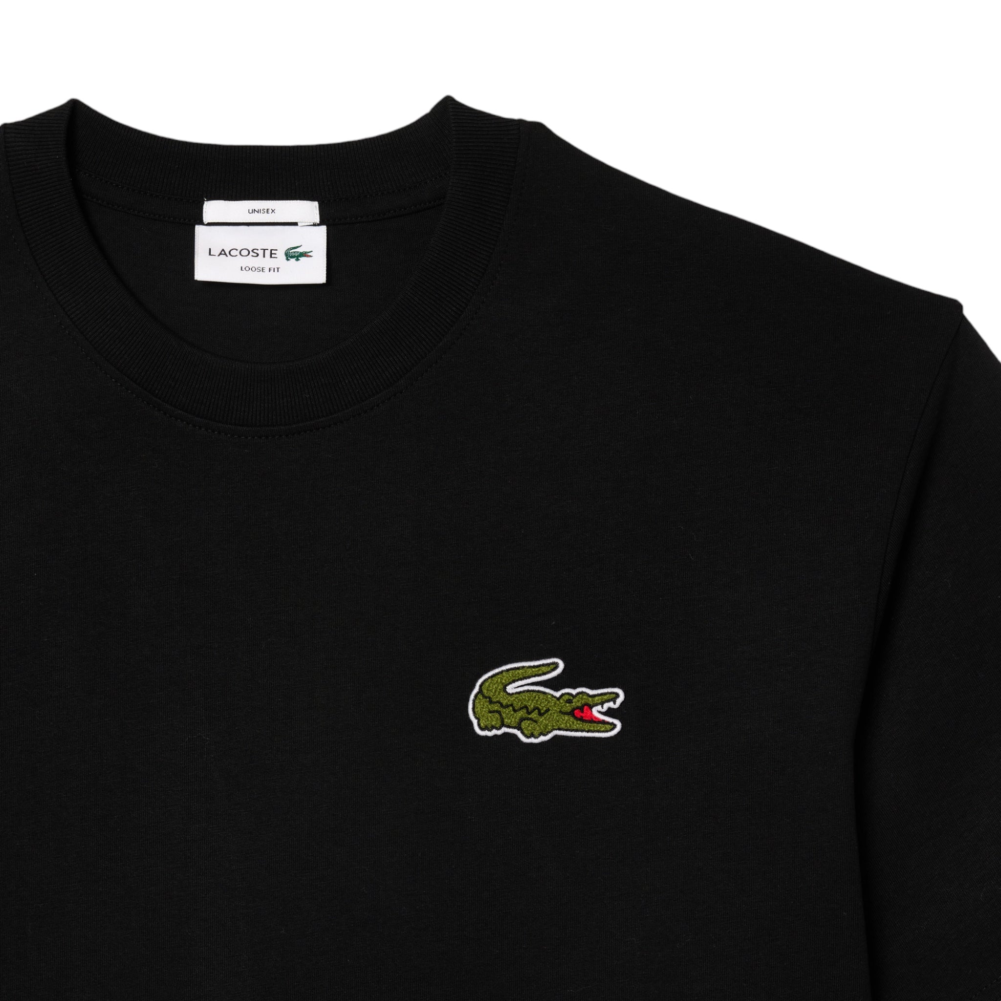 T-Shirt Unisex Loose Fit Jersey Big Logo Nera TH2745 00 031 Lacoste