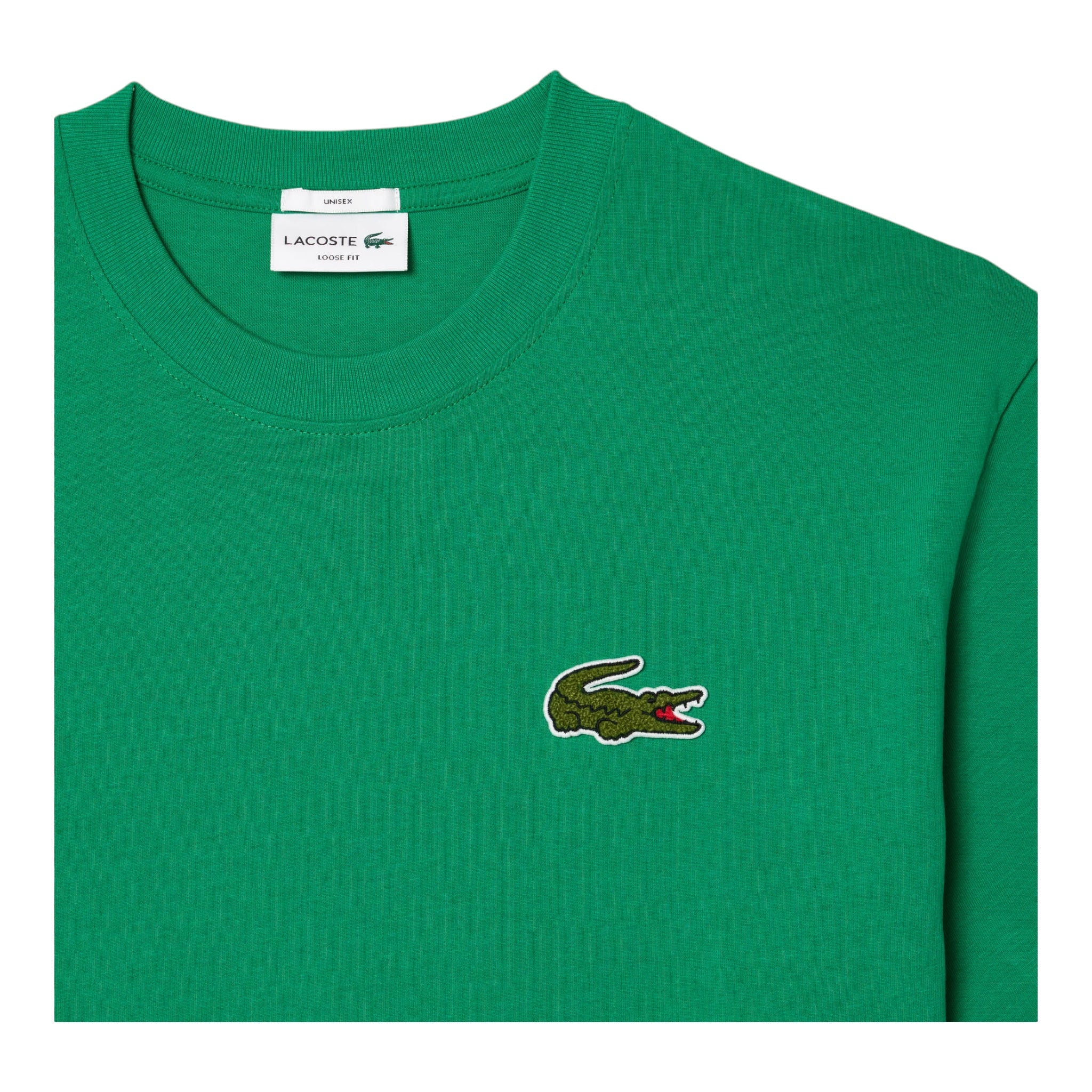 T-Shirt Unisex Loose Fit Jersey Big Logo Verde TH2745 00 LDM Lacoste