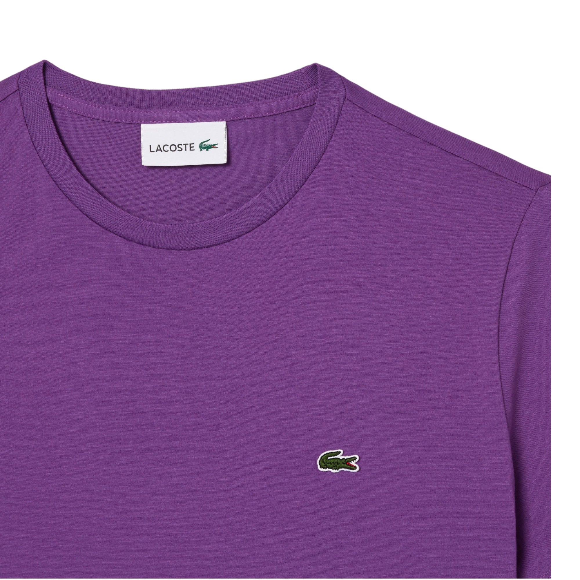 Pima Cotton Regular Fit T-Shirt Purple TH670900IY2 Lacoste