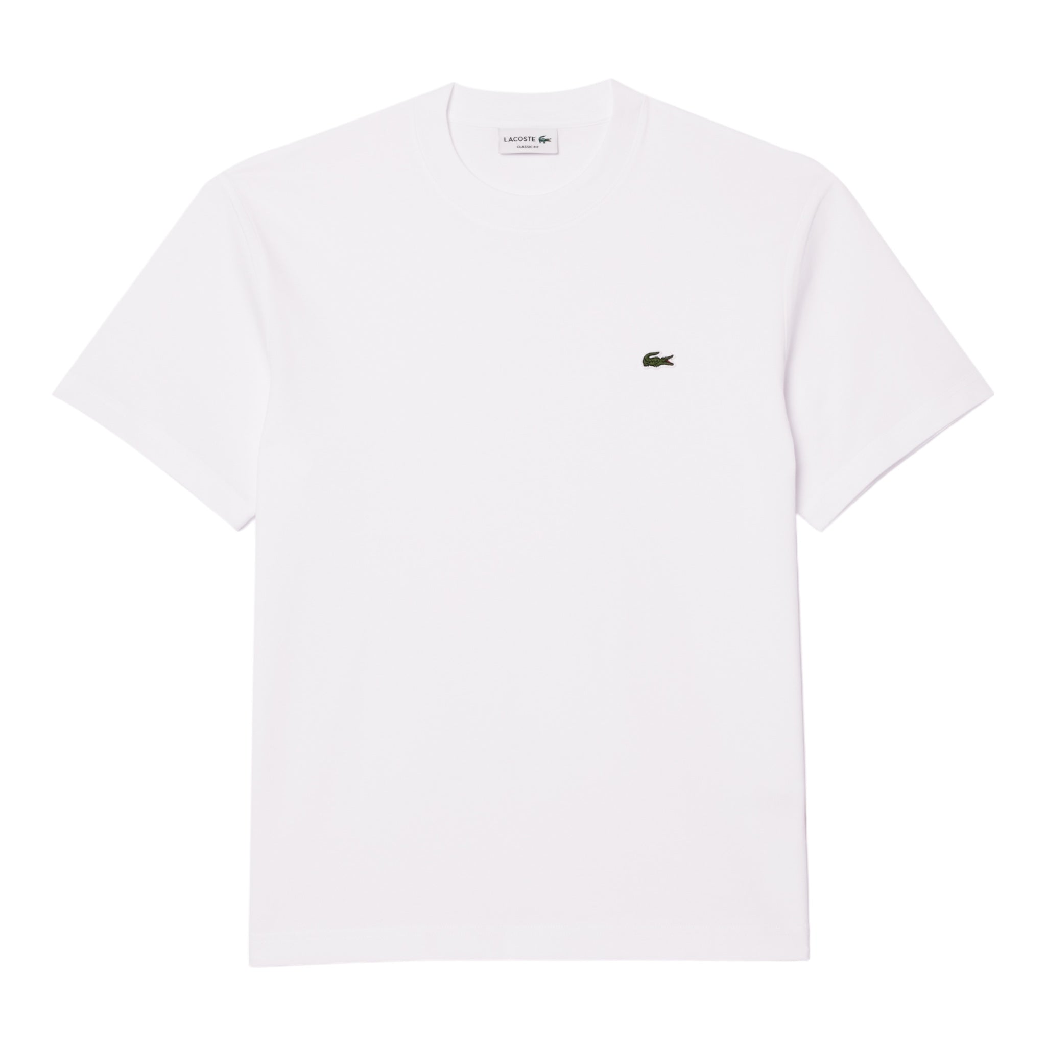 Klassisch geschnittenes T-Shirt aus weißem Jersey TH731800001 Lacoste