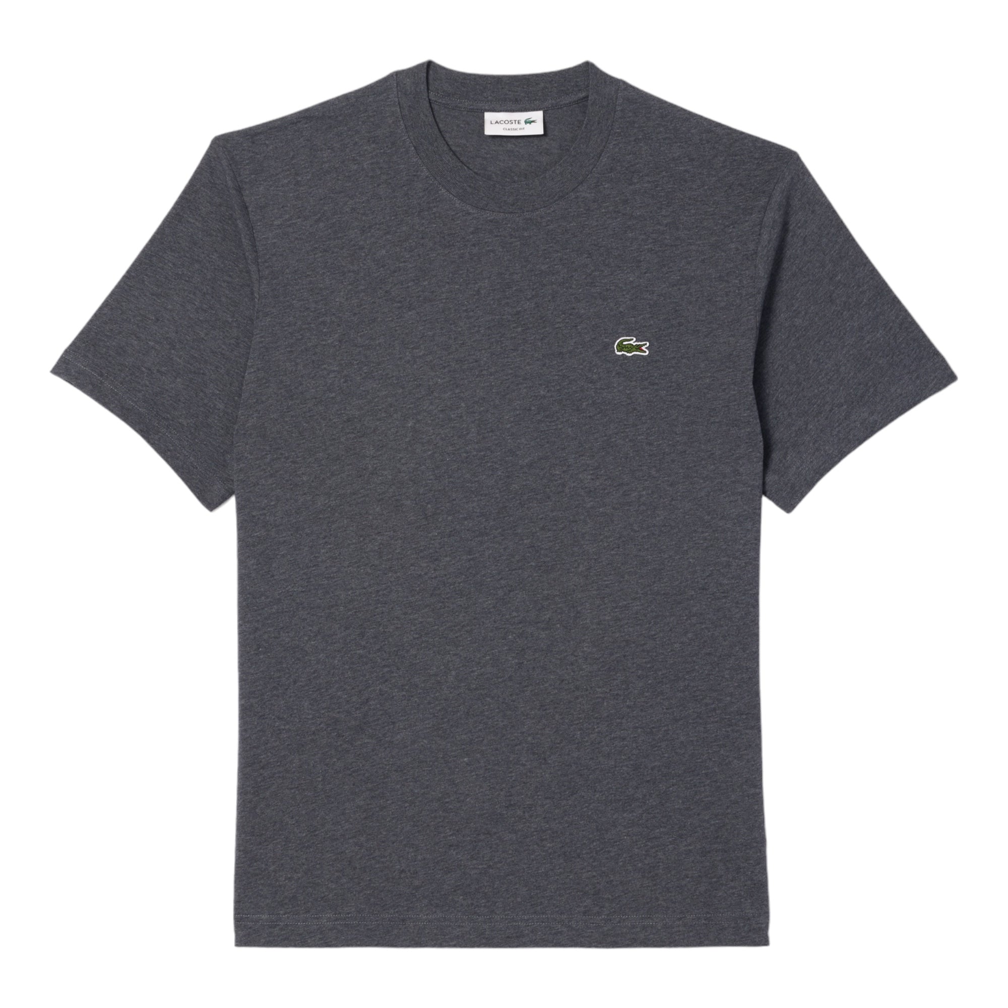 Klassisch geschnittenes T-Shirt aus Chine-Grau-Jersey TH731800050 Lacoste