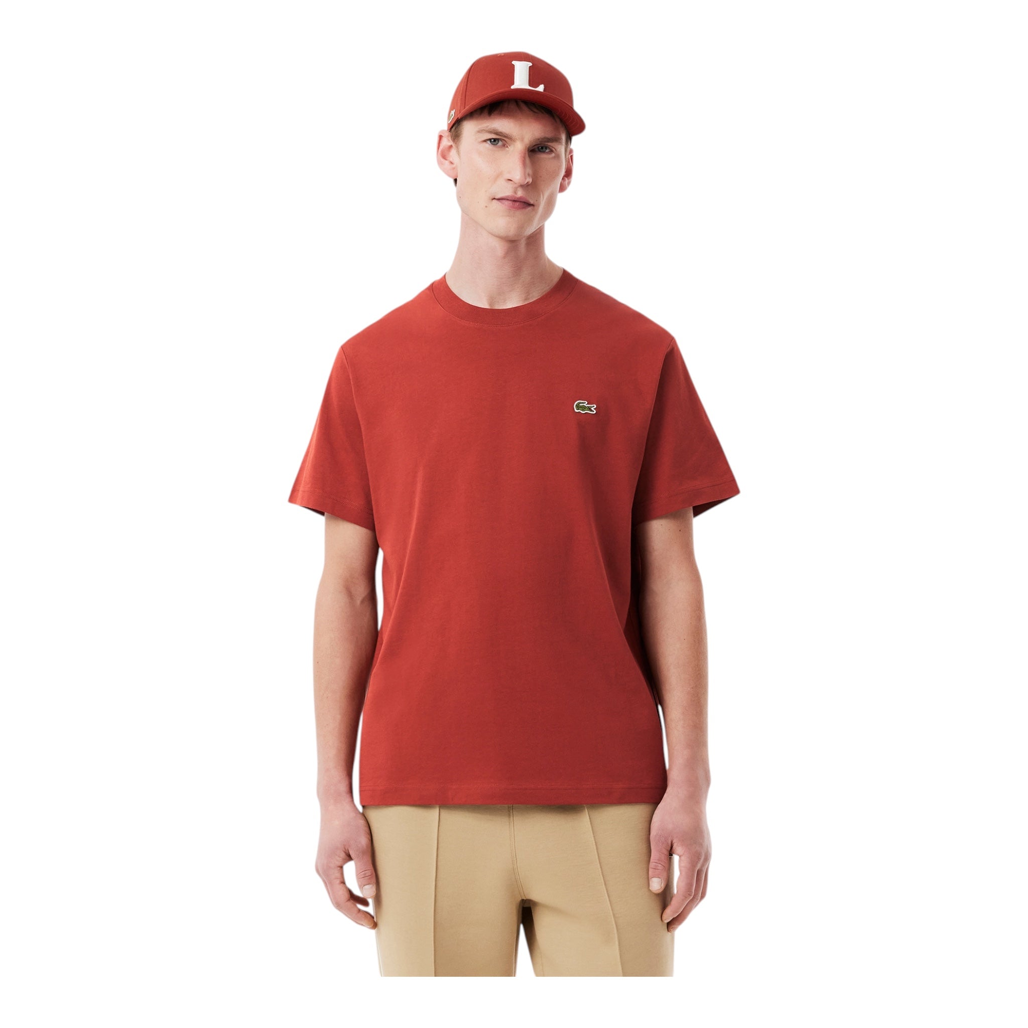 T-Shirt Classic Fit In Jersey Marron TH731800AFS Lacoste