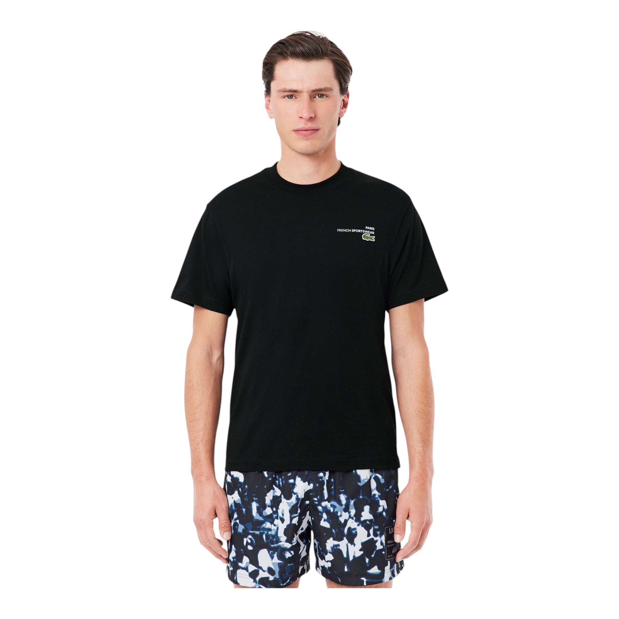 T-Shirt Con Stampa In Jersey Nero TH9880 00 031 Lacoste