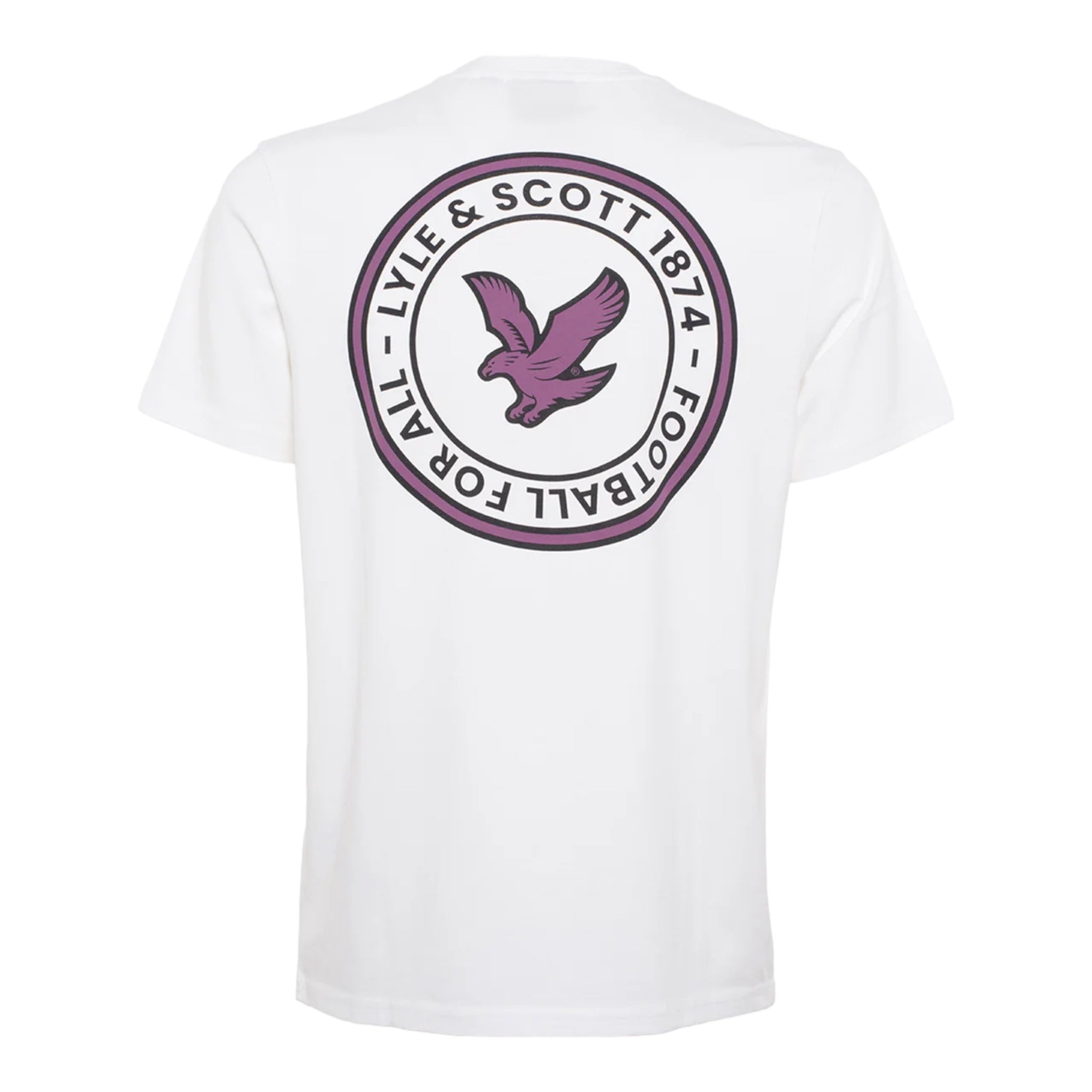 Football For All T-Shirt White/Purple TS400GR1 X703 Lyle &amp; Scott