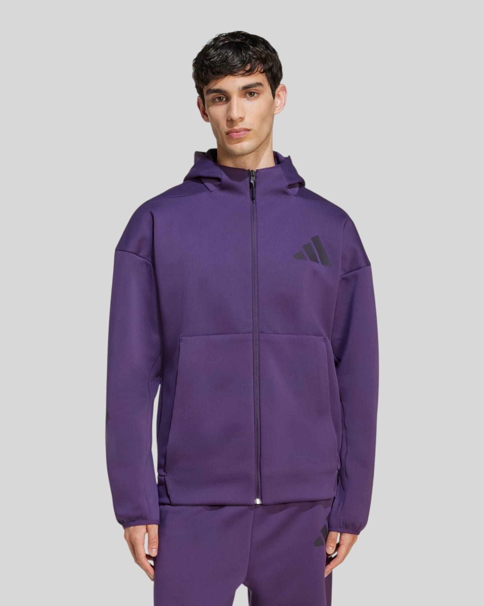Felpa Con Zip E Cappuccio ZNE Viola KB7124 Adidas