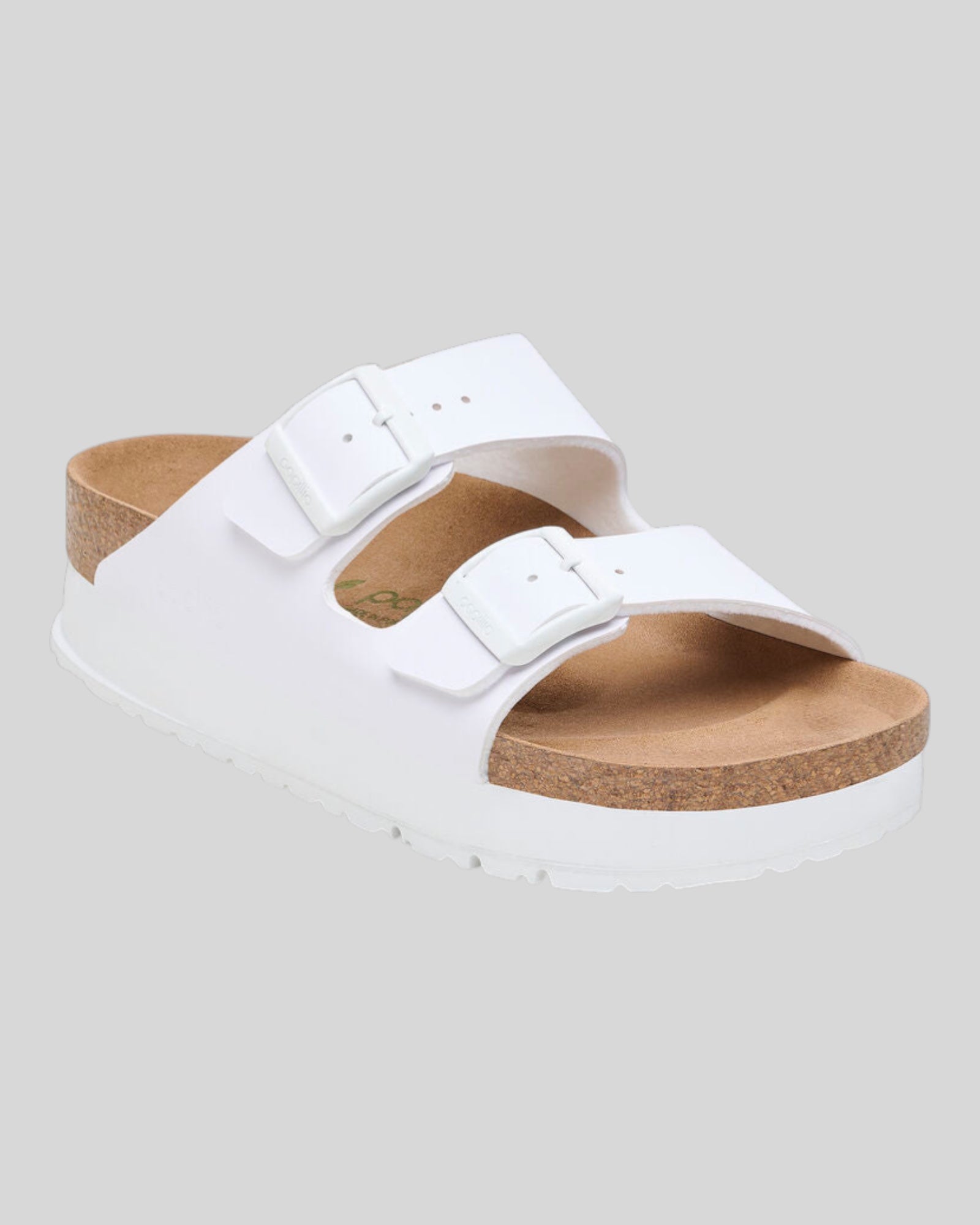 Arizona Donna Bianco Vegan Platform Birkoflor Papillio by Birkenstock 1027416