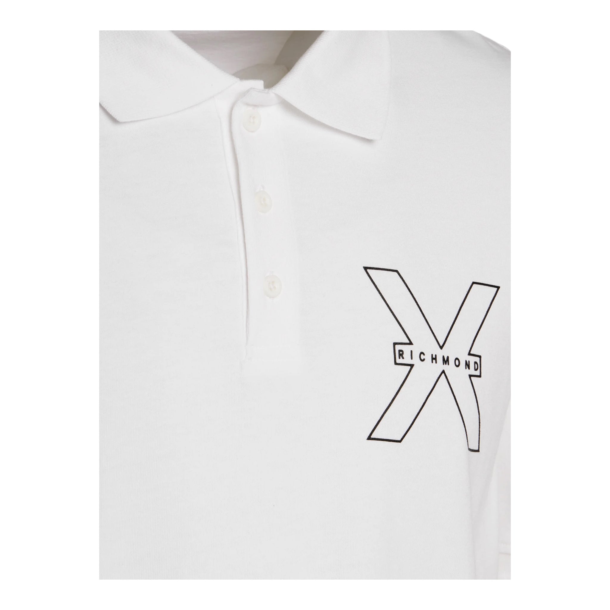 White Lisi Short Sleeve Polo UMP24207PO John Richmond