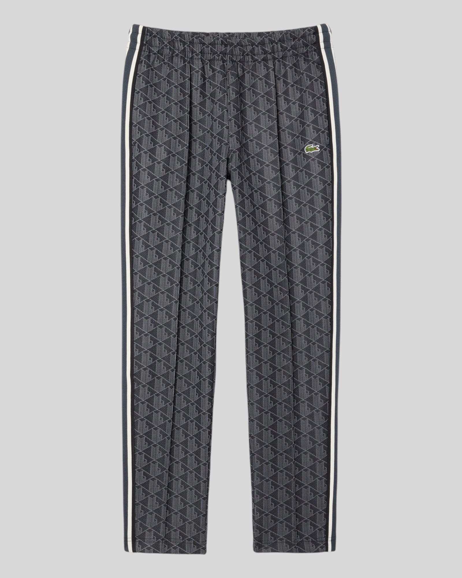 Pantalone Tuta In Jacquard Monogramma Paris Nero/Grigio XH1440-00-4PC Lacoste