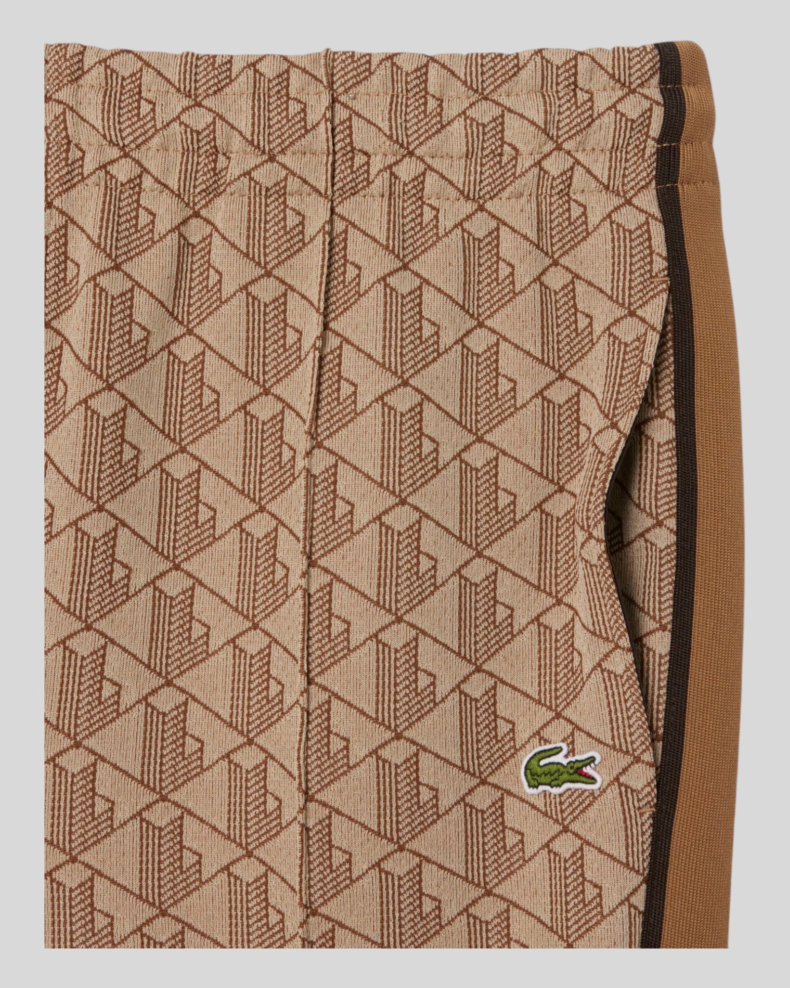 Pantalone Tuta In Jacquard Monogramma Paris Beige/Marrone XH1440-00-6IR Lacoste