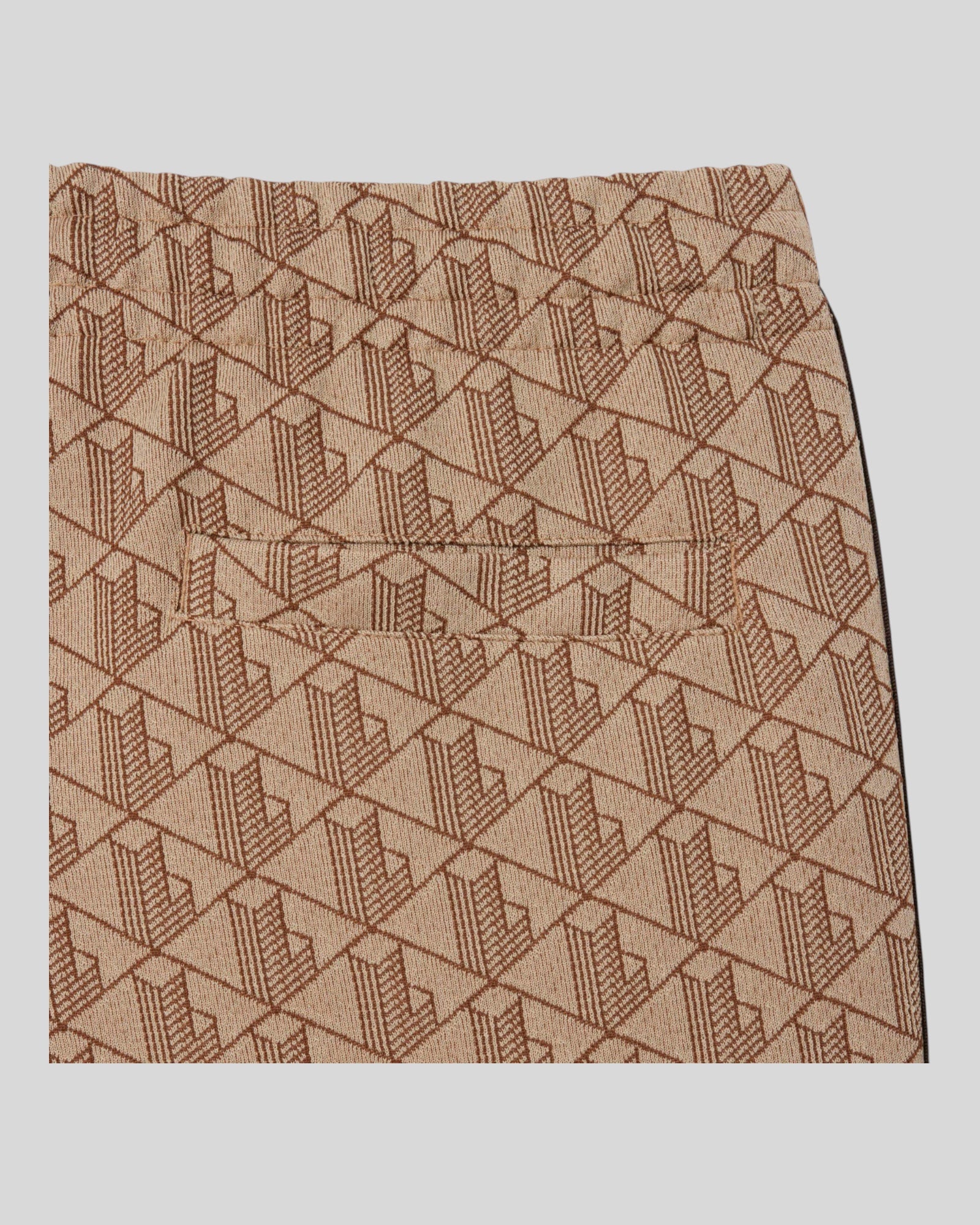 Pantalone Tuta In Jacquard Monogramma Paris Beige/Marrone XH1440-00-6IR Lacoste