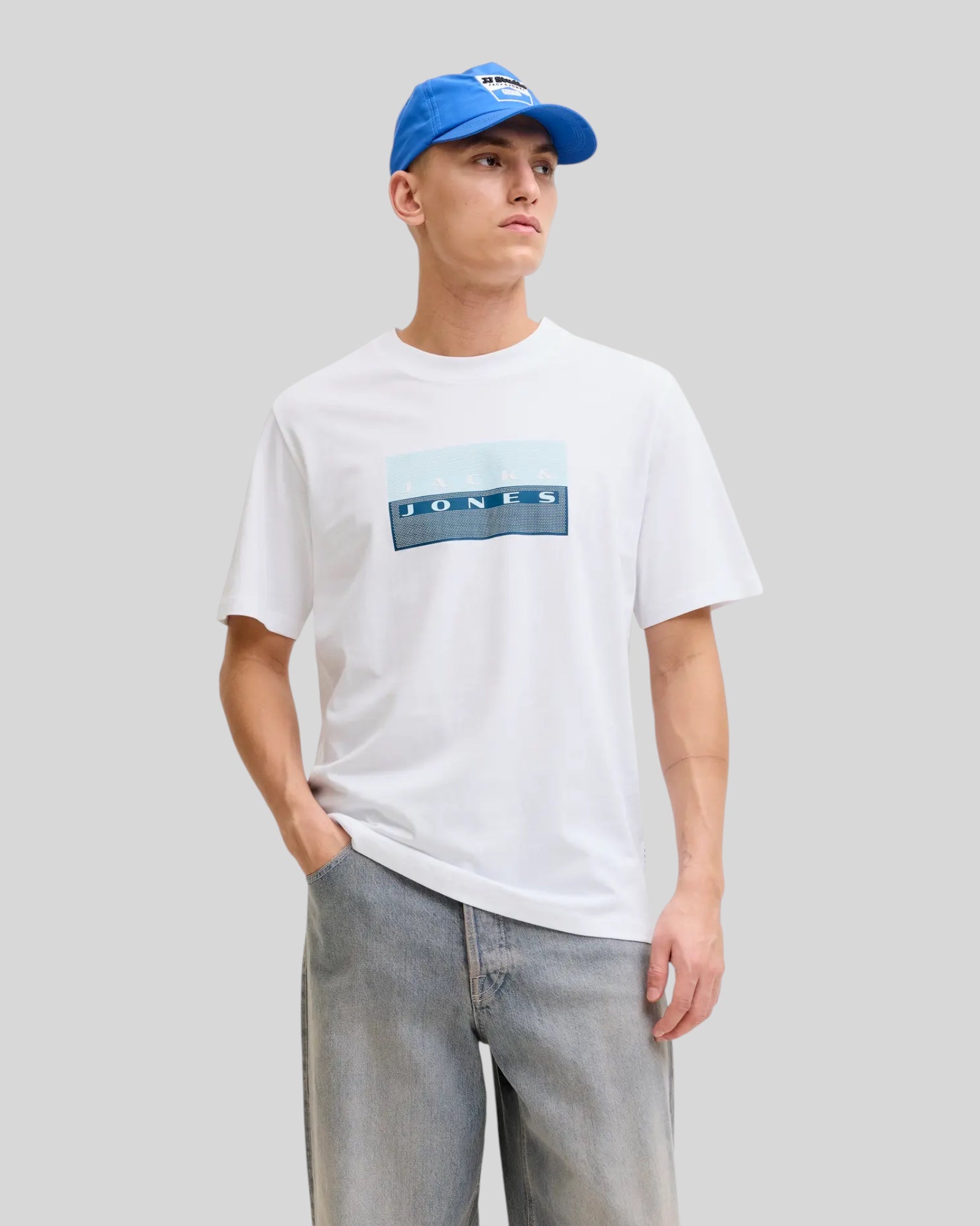 T-Shirt Jcofusion Dots Print Tee Bianco 12289863 Jack & Jones