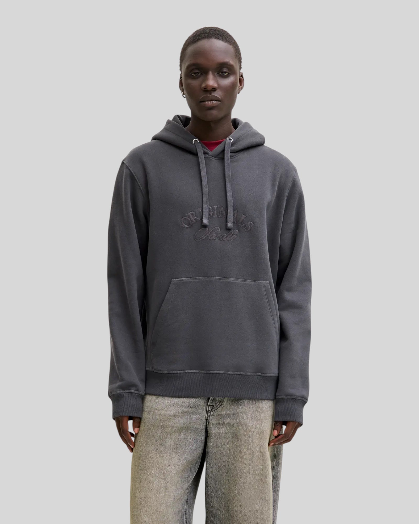 Felpa Con Cappuccio Jorbleecker Branding Sweat Hoodie Asphalt 12285796 Jack 6 Jones