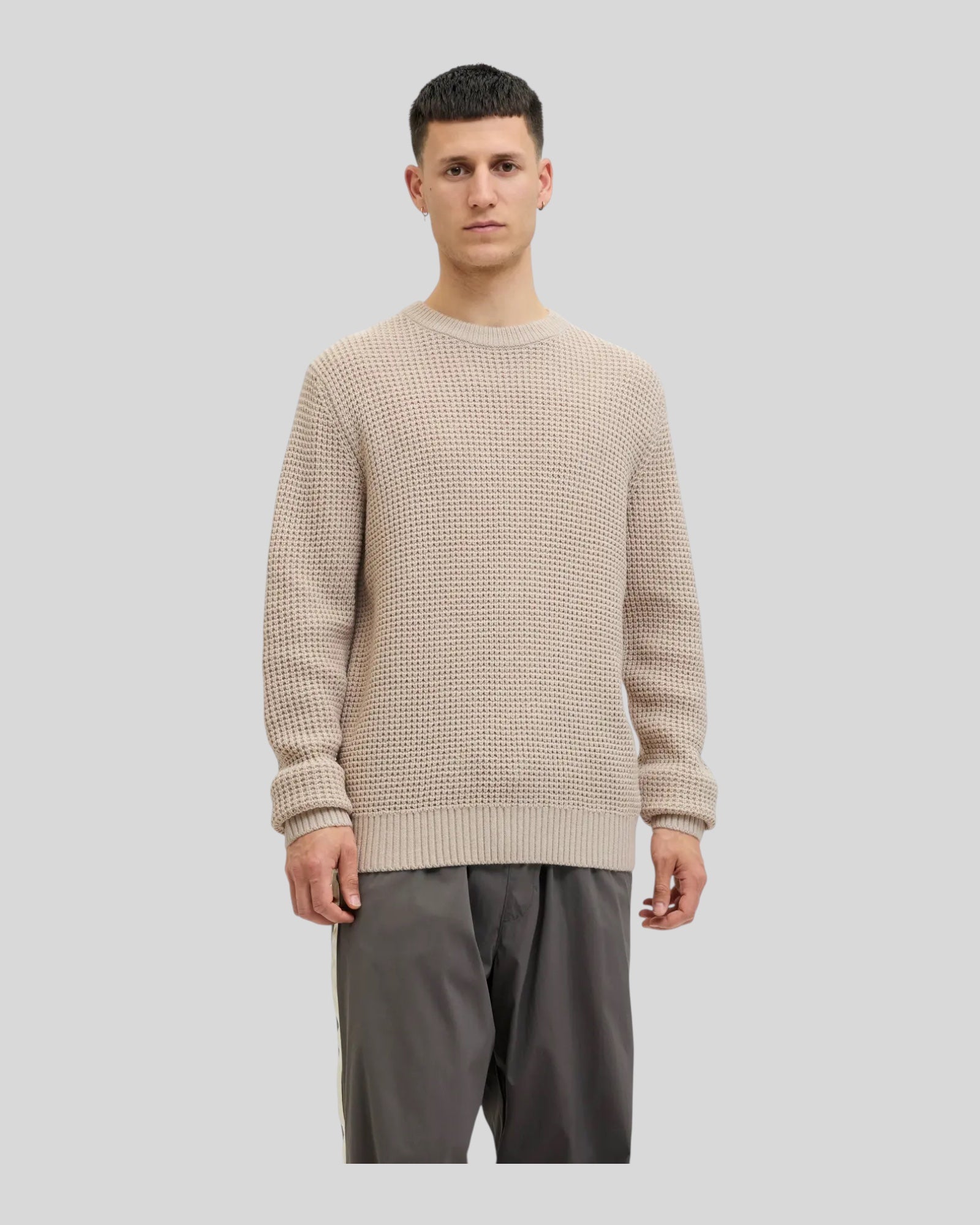 Maglione Girocollo Jjglobal Knit Crew Moonbeam 12287594 Jack & Jones