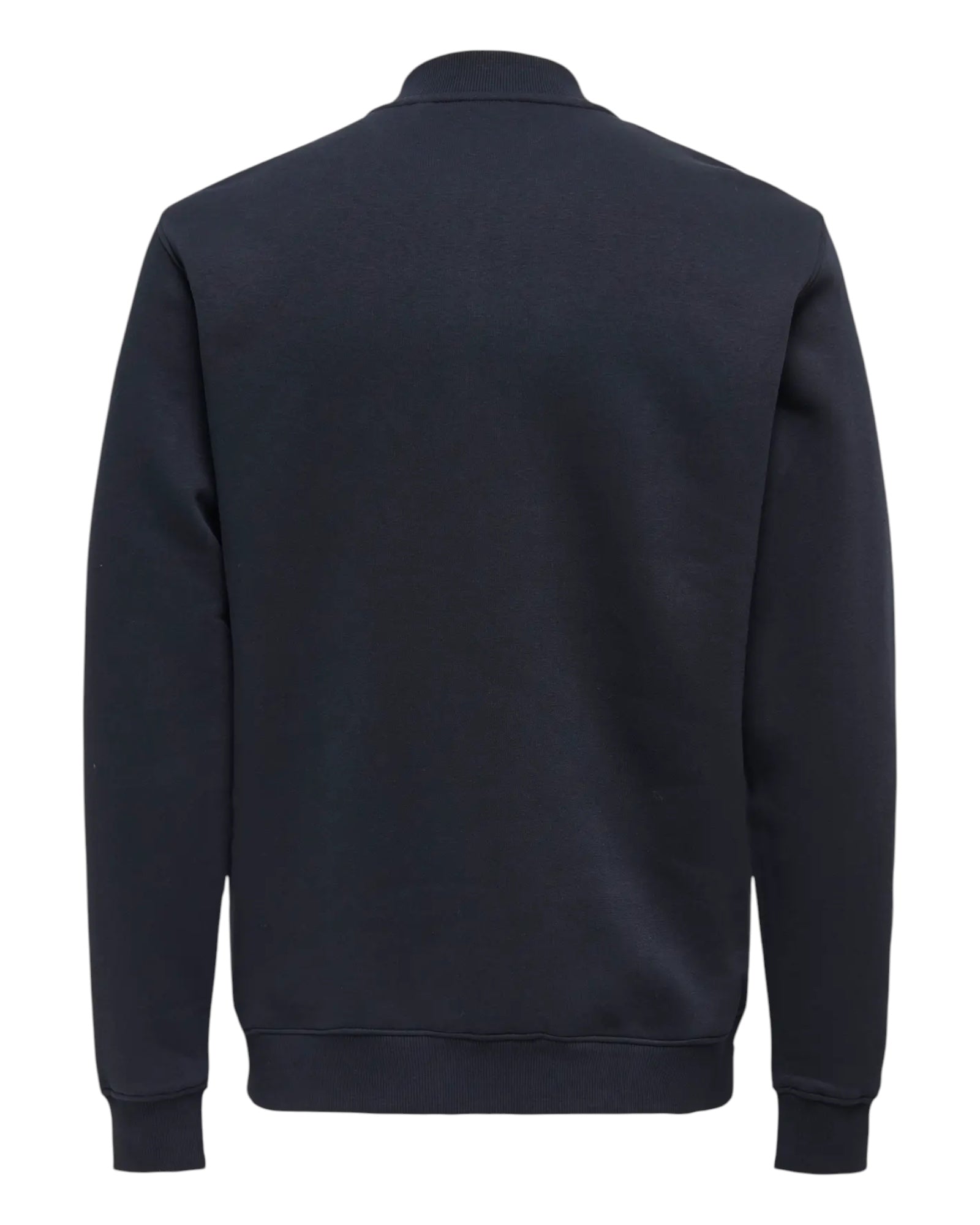 Felpa Girocollo Con Zip Basic Onsceres Nera 22034247 Only & Sons