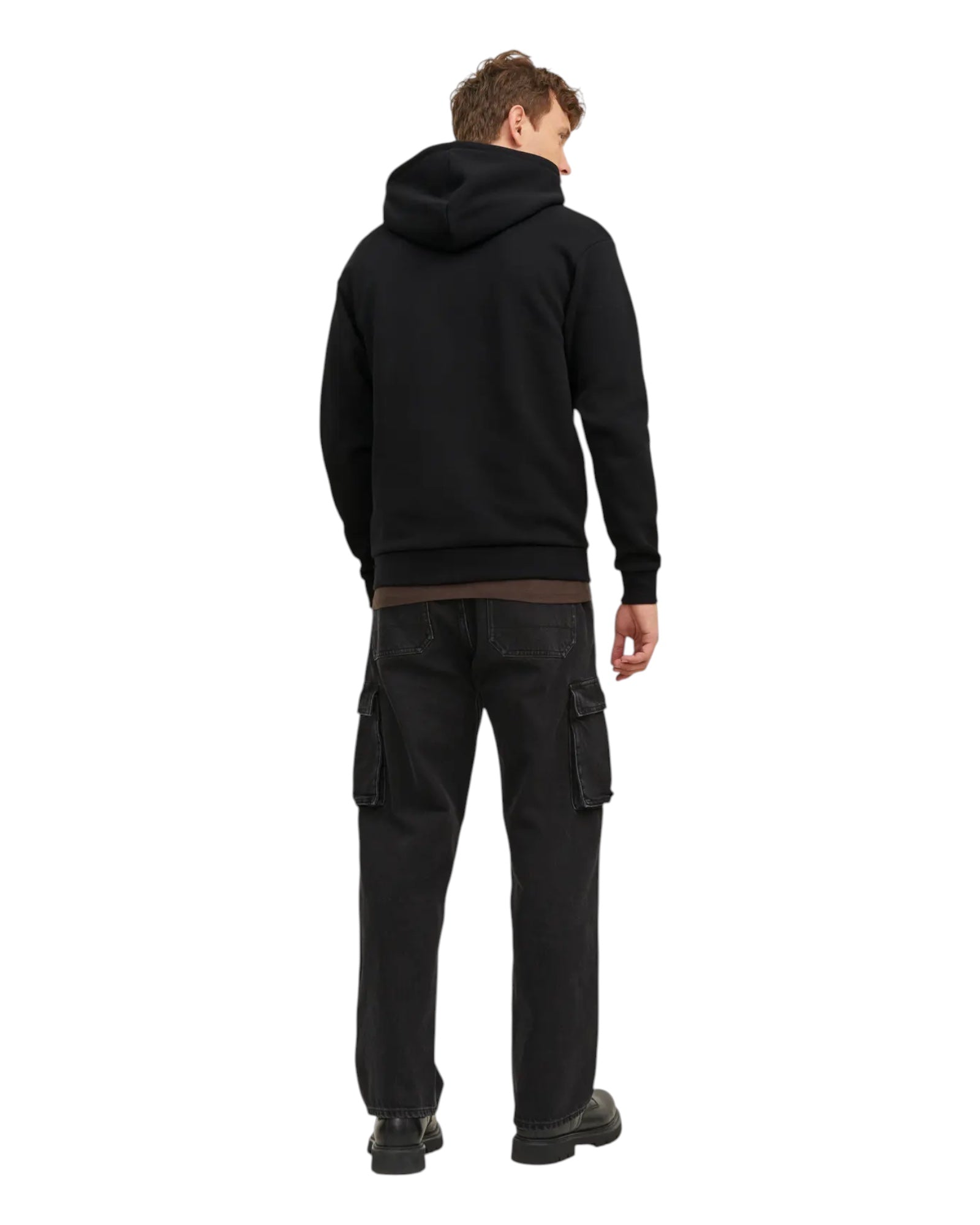 Felpa Con Cappuccio Jjbradley Sweat Zip Hoodie Nero 12249342 Jack & Jones