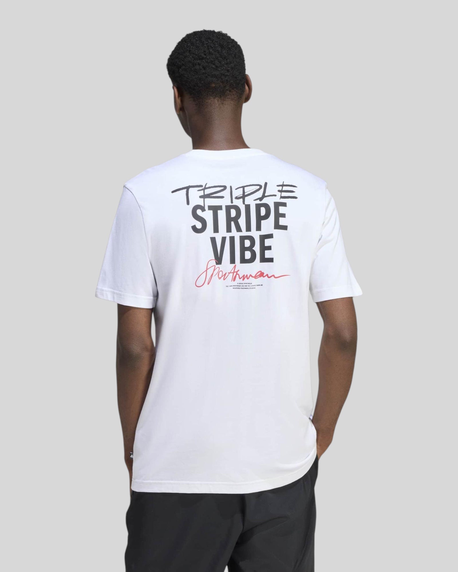 T-Shirt Triple Stripe Vibe Tee Bianca  JZ5028 Adidas