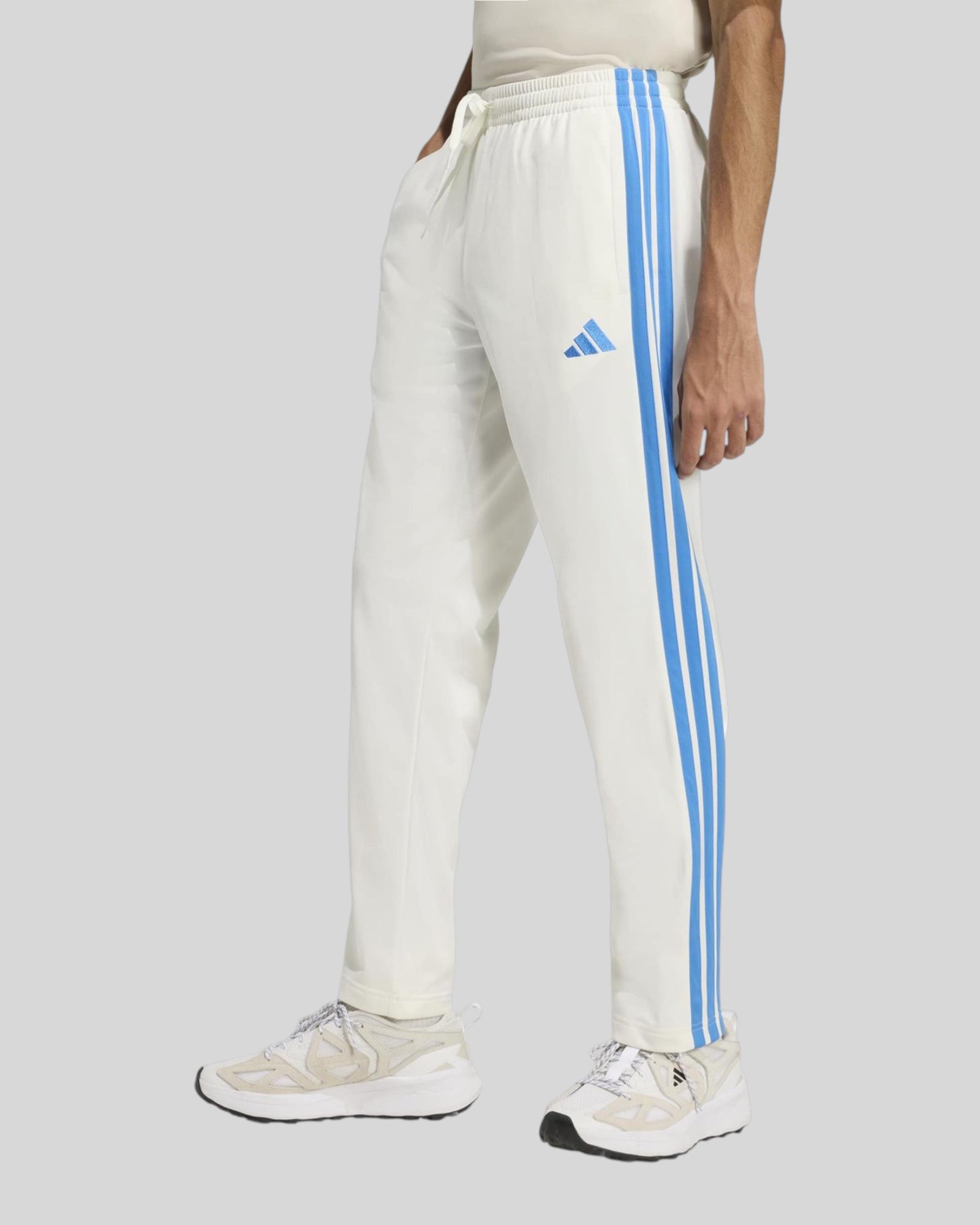 Pantalone In Tricot 3 Stripes Bianco/Blue KC1376 Adidas