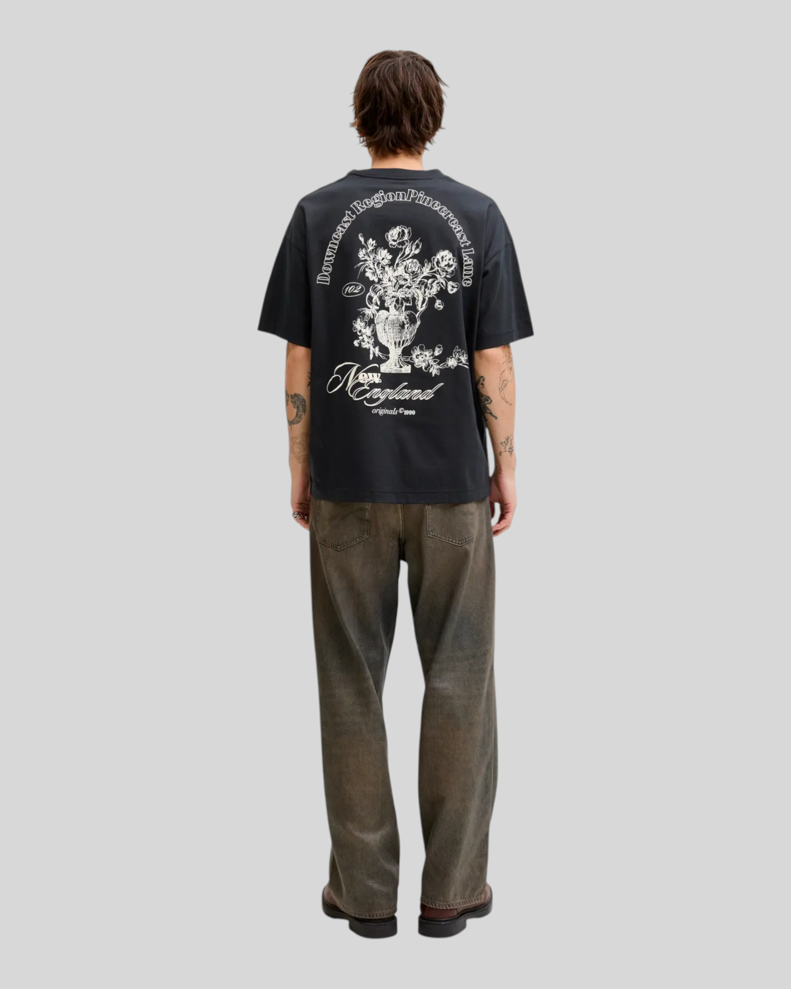 Brillantina Store black 100% cotton oversized t-shirt with a graphic print on the back.