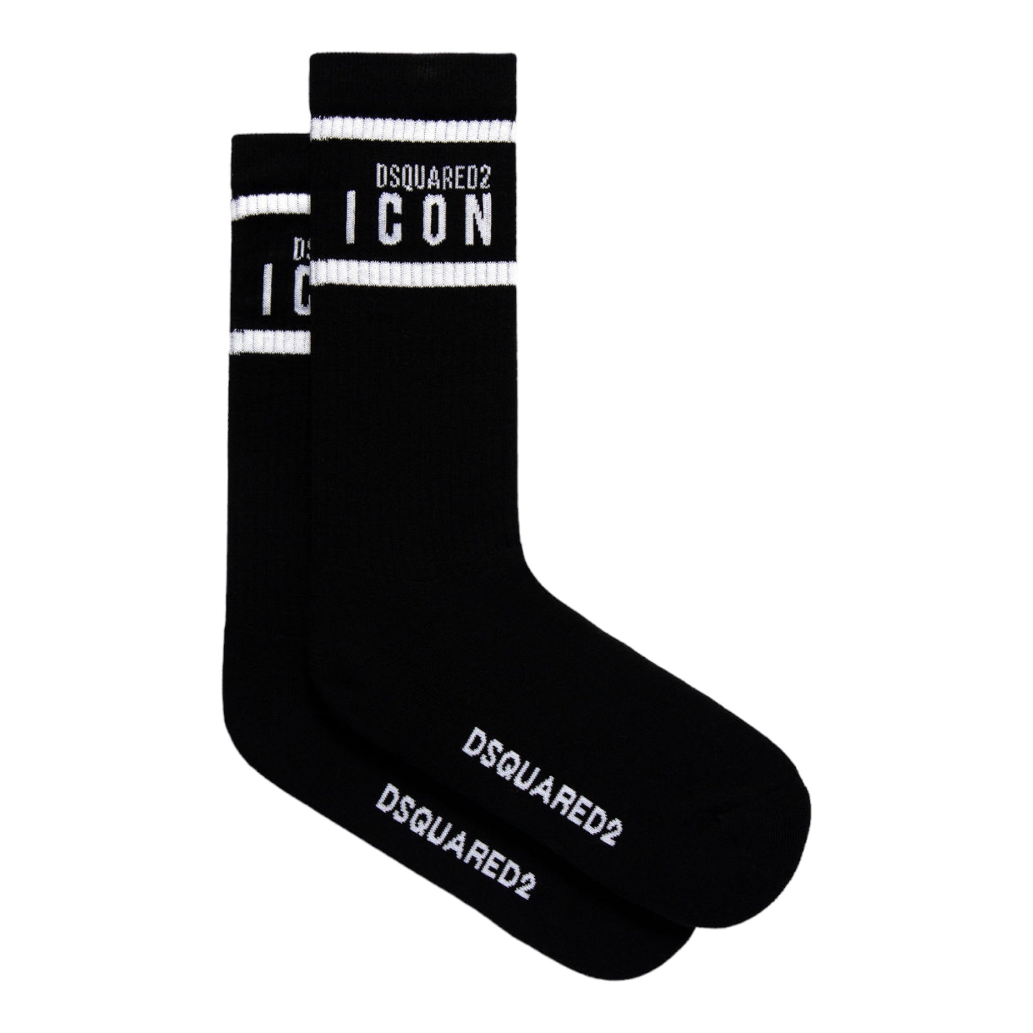 Crew-Socken DFV141750-01040 Schwarz/Weiß Icon Dsquared2