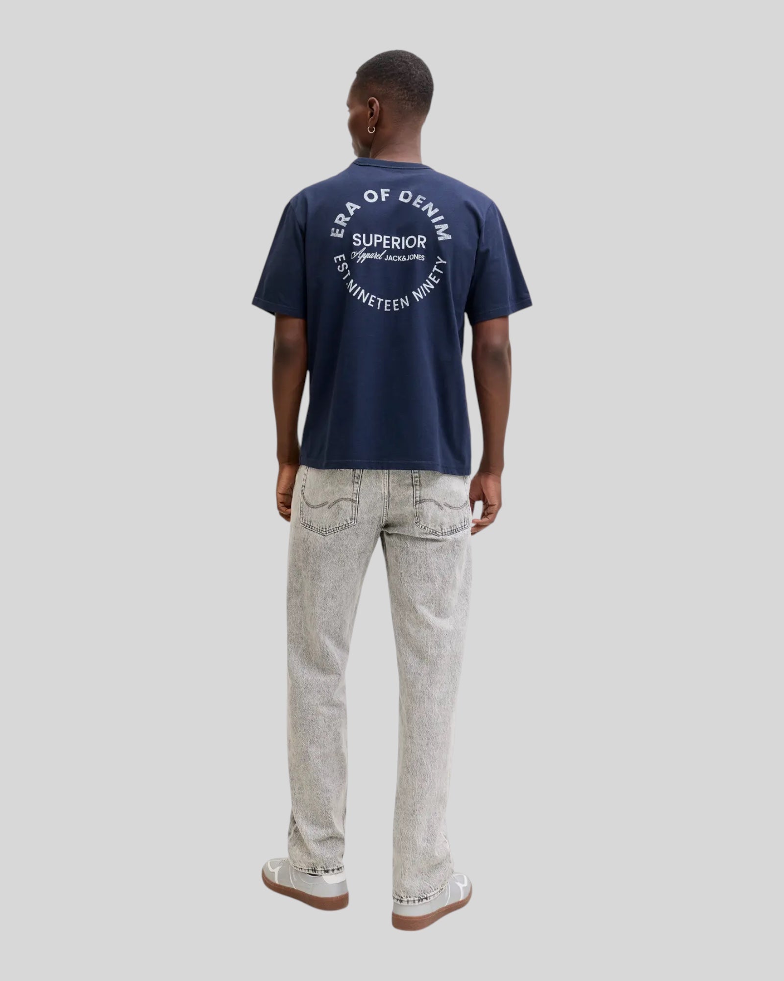 T-Shirt Jjedover Graphic Tee Crew Neck Navy Blazer 12288005 Jack & Jones
