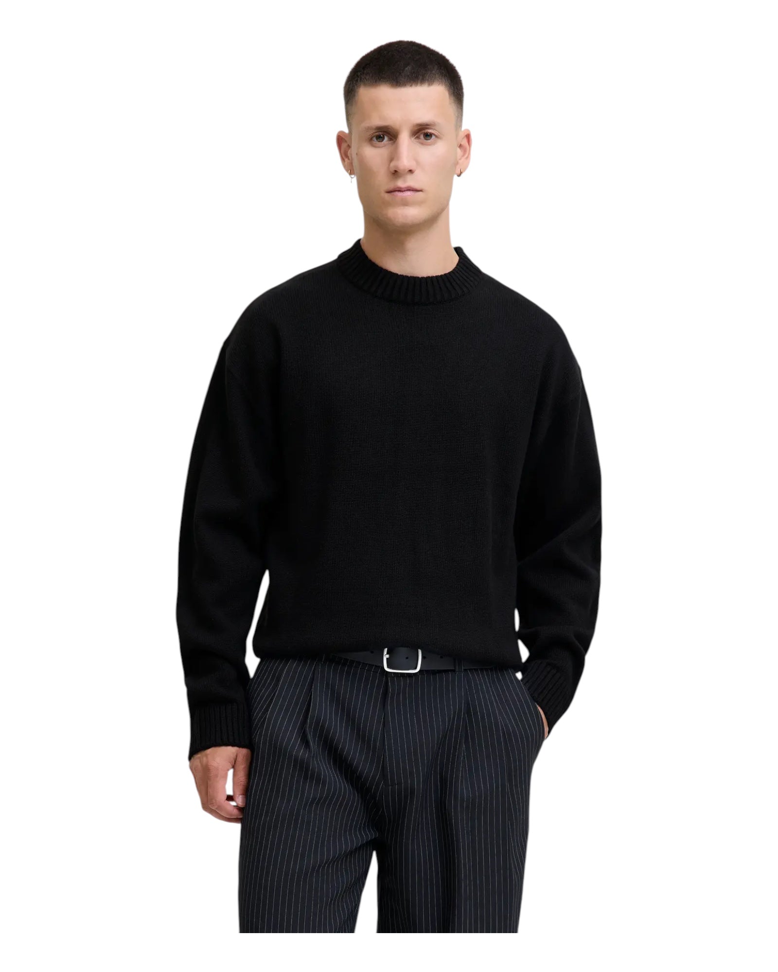 Maglione Girocollo Jjeurban Knit Crew Neck Nero 12278942 Jack & Jones