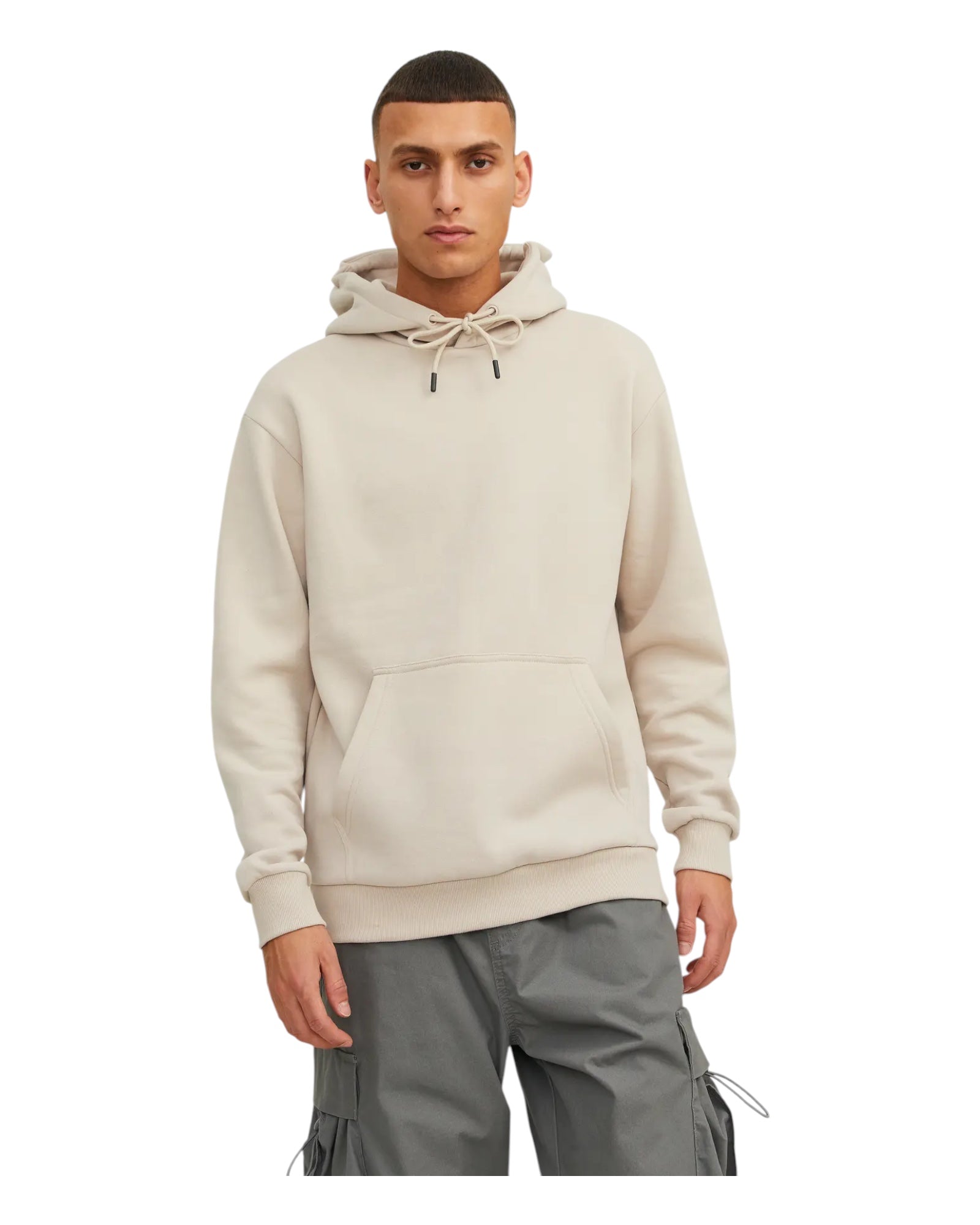 Felpa Con Cappuccio Basic Jjbradley Sweat Hoodie Moonbeam 12249340 Jack & Jones