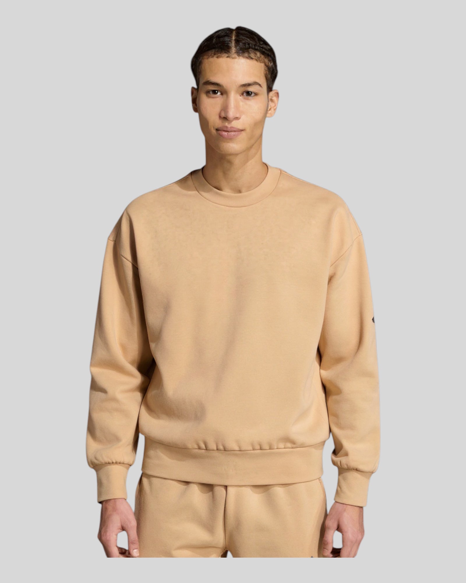 Felpa Girocollo Essentials Loose 3 Bars Beige JX5668 Adidas