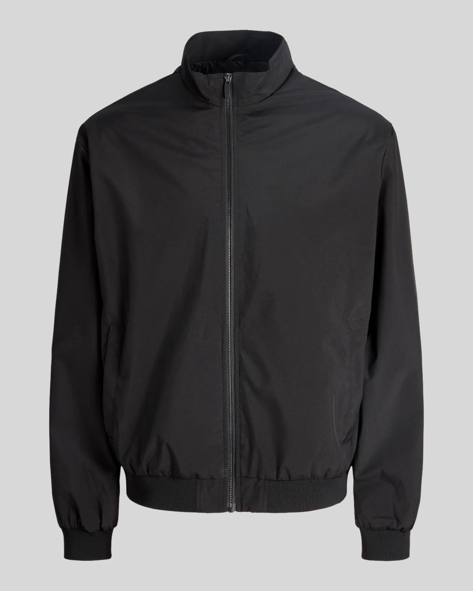 Giubbotto Jjecharger Stand Collar Bomber Essentials Nero 12288895 Jack & Jones