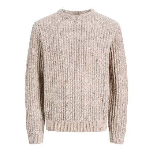 Maglione Beige Sea Salt / Twisted Mulch + Monks Robe JJJAxon Knit Crew Neck Jack & Jones 12306928