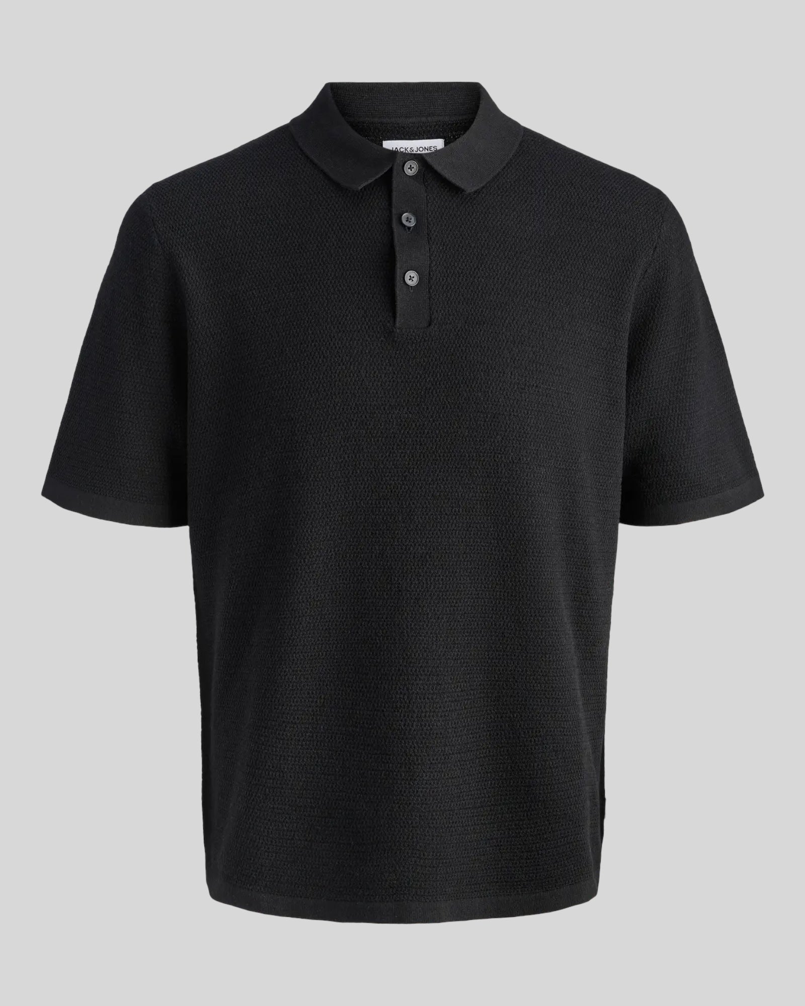 Polo In Maglia JJgeorge Knit Nera 12268281 Jack & Jones