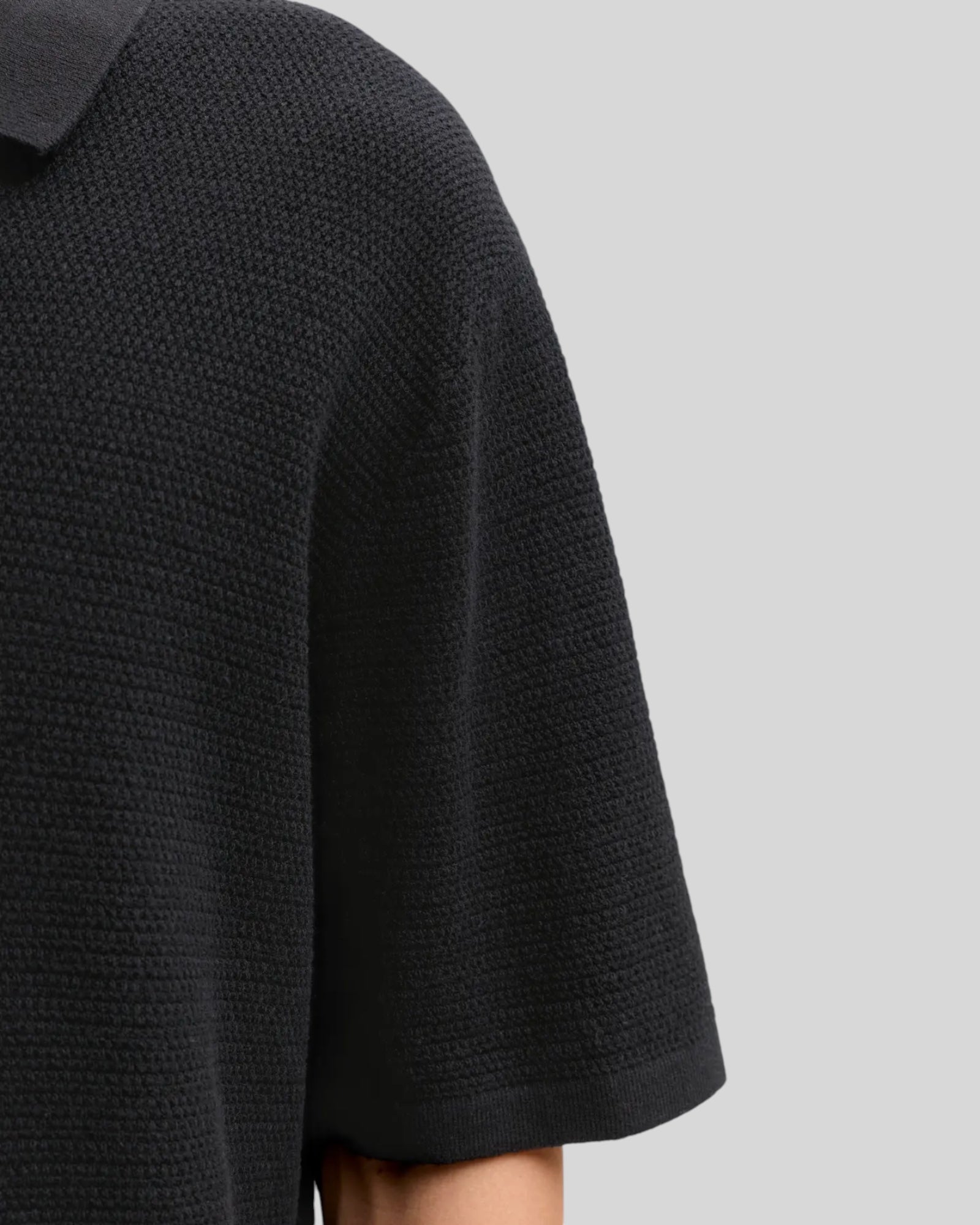 Polo In Maglia JJgeorge Knit Nera 12268281 Jack & Jones