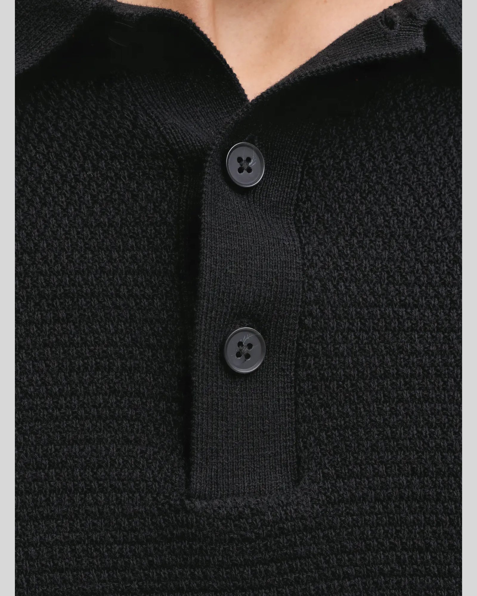 Polo In Maglia JJgeorge Knit Nera 12268281 Jack & Jones