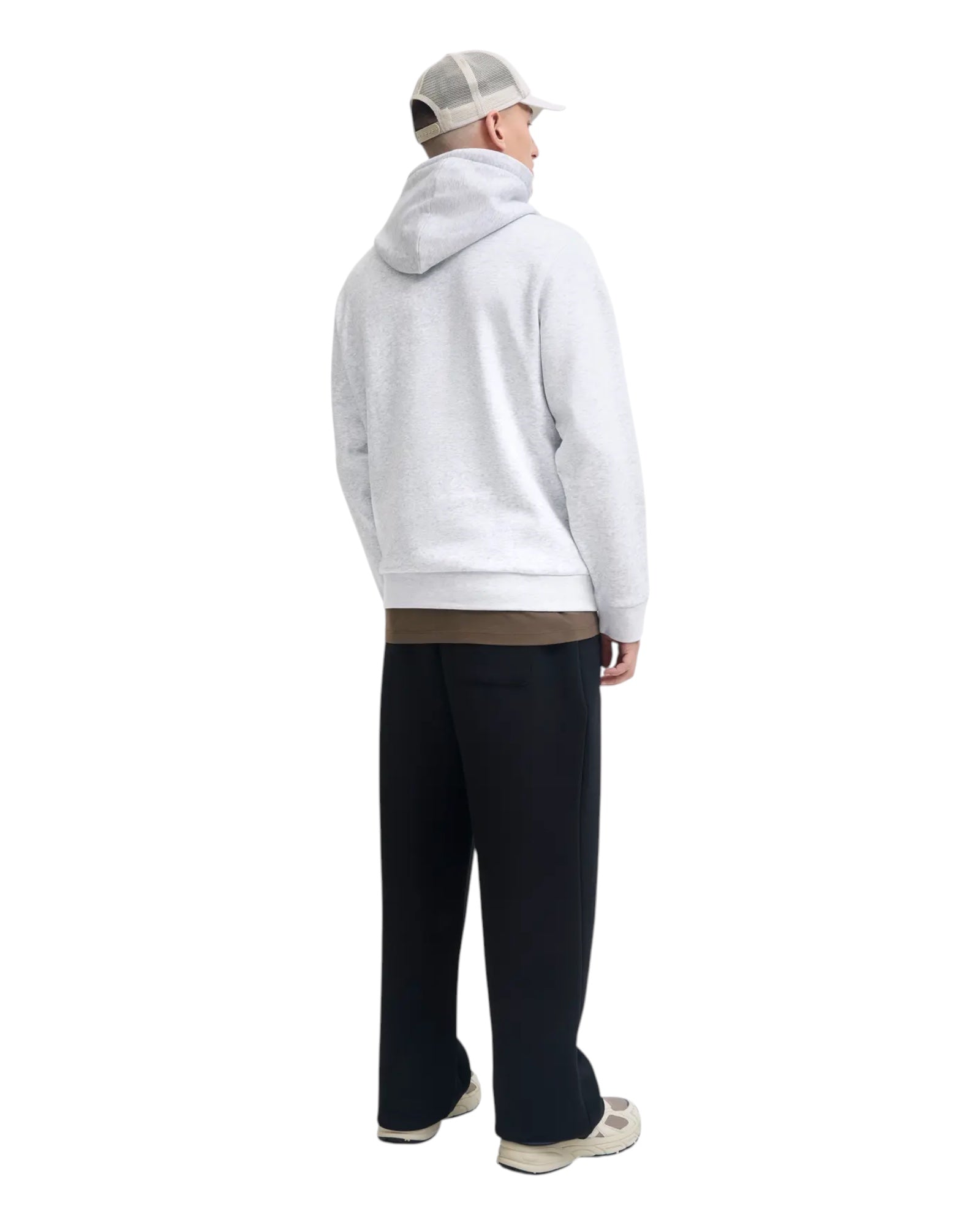 Felpa Con Cappuccio Jcofusion Branding Sweat Hoodie White Melange 12284536 Jack & Jones